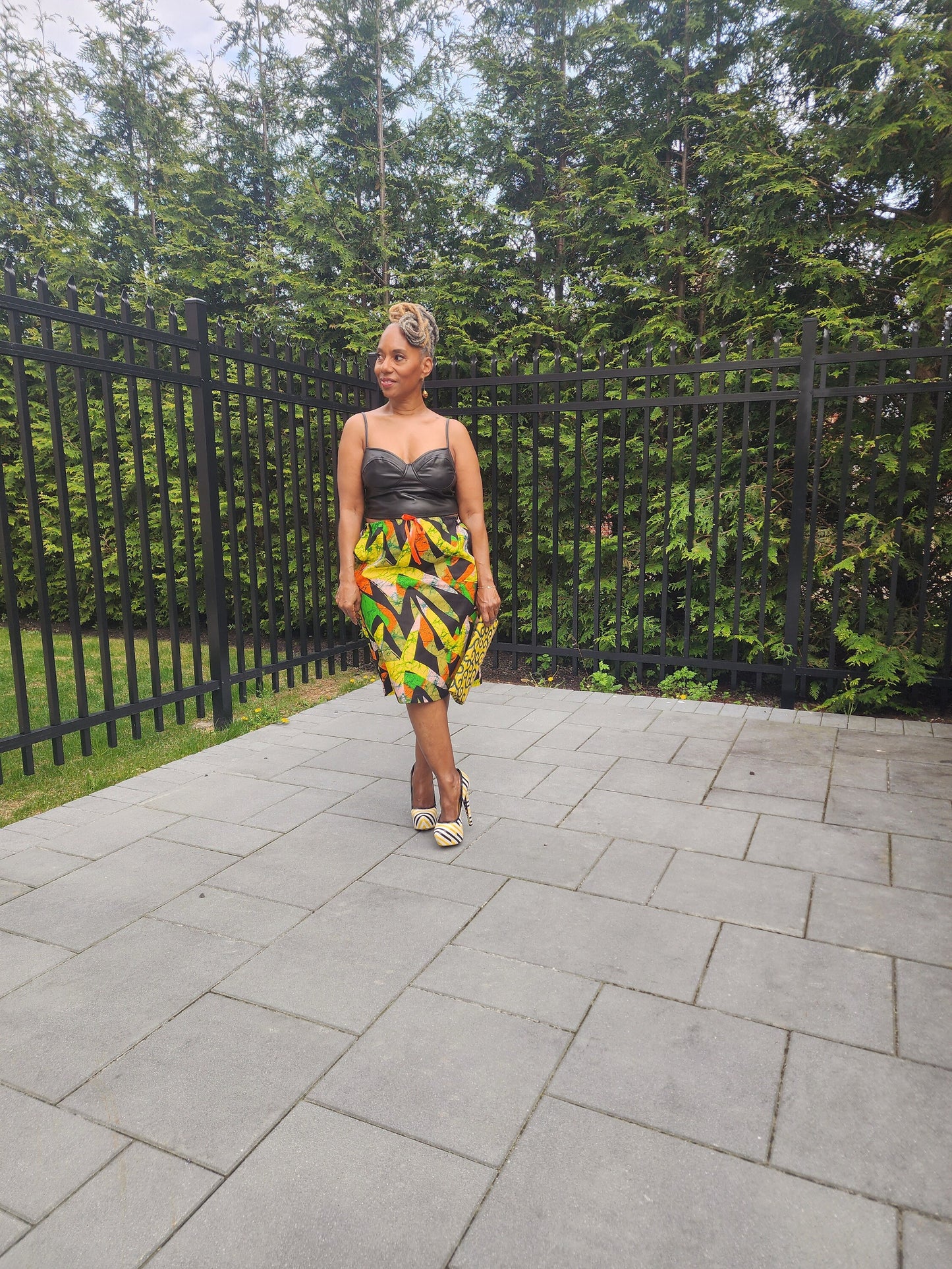 Dani Skirt, African Print Drawstring Skirt, Women&#39;s Cotton Skirt, Plus Size Skirt, African Dresses for Women,