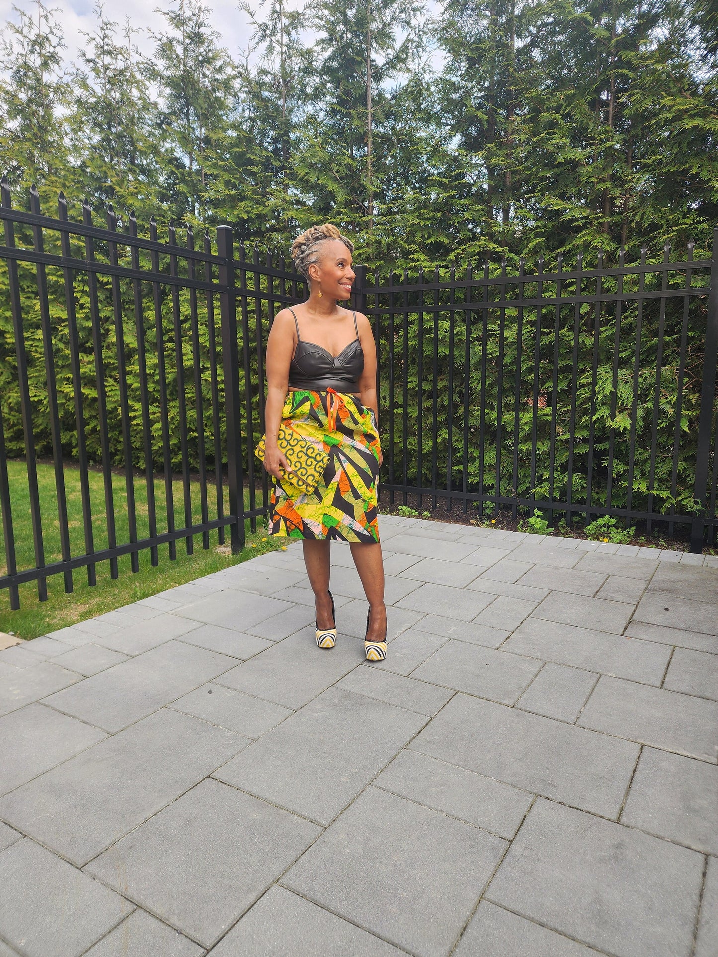 Dani Skirt, African Print Drawstring Skirt, Women&#39;s Cotton Skirt, Plus Size Skirt, African Dresses for Women,