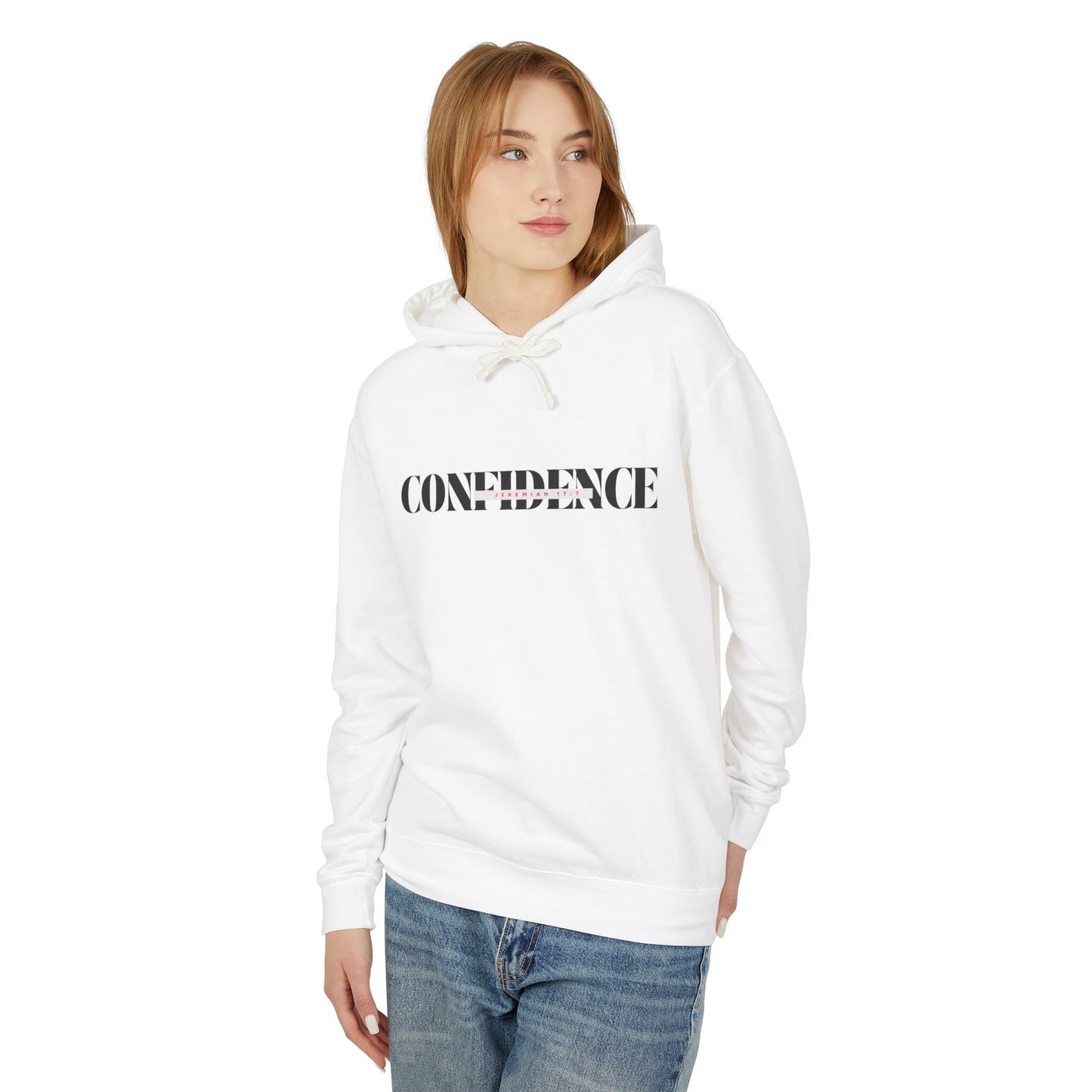 Unisex Lightweight Hooded Sweatshirt - 'Confidence' Motivational Hoodie