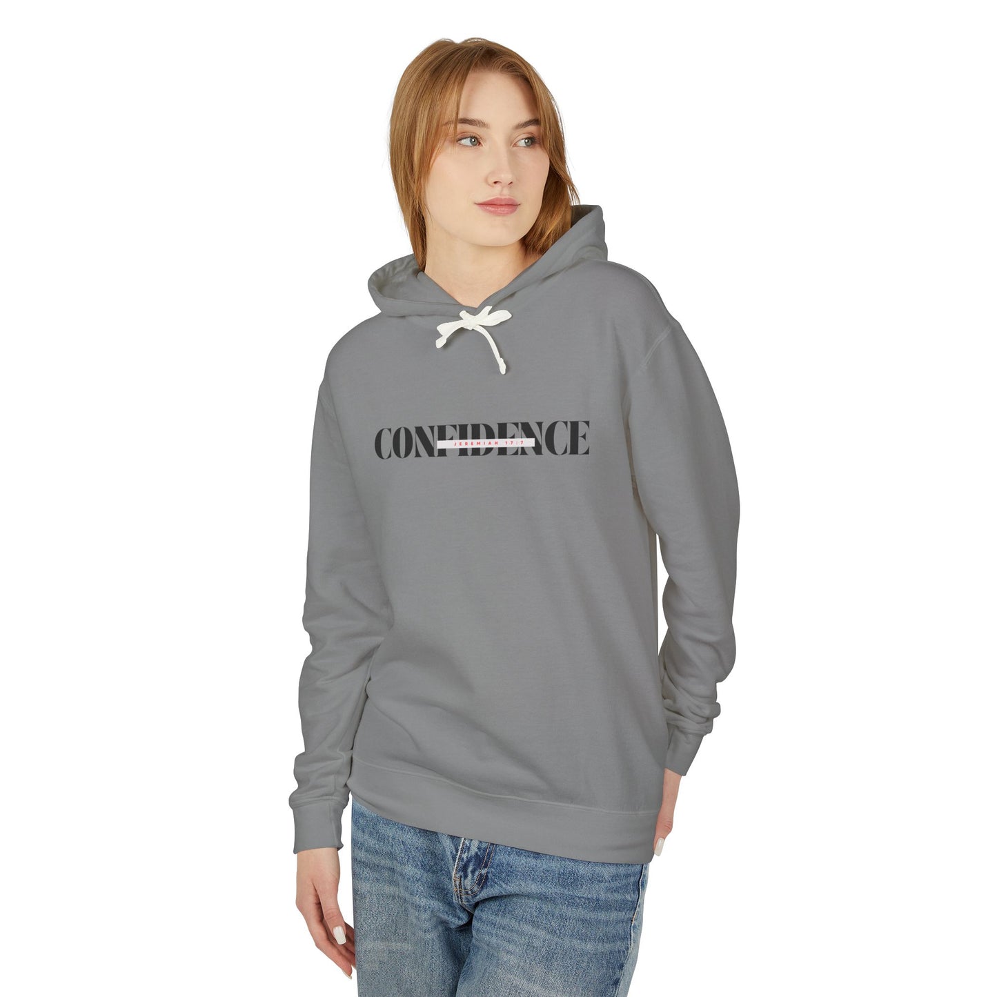 Unisex Lightweight Hooded Sweatshirt - 'Confidence' Motivational Hoodie