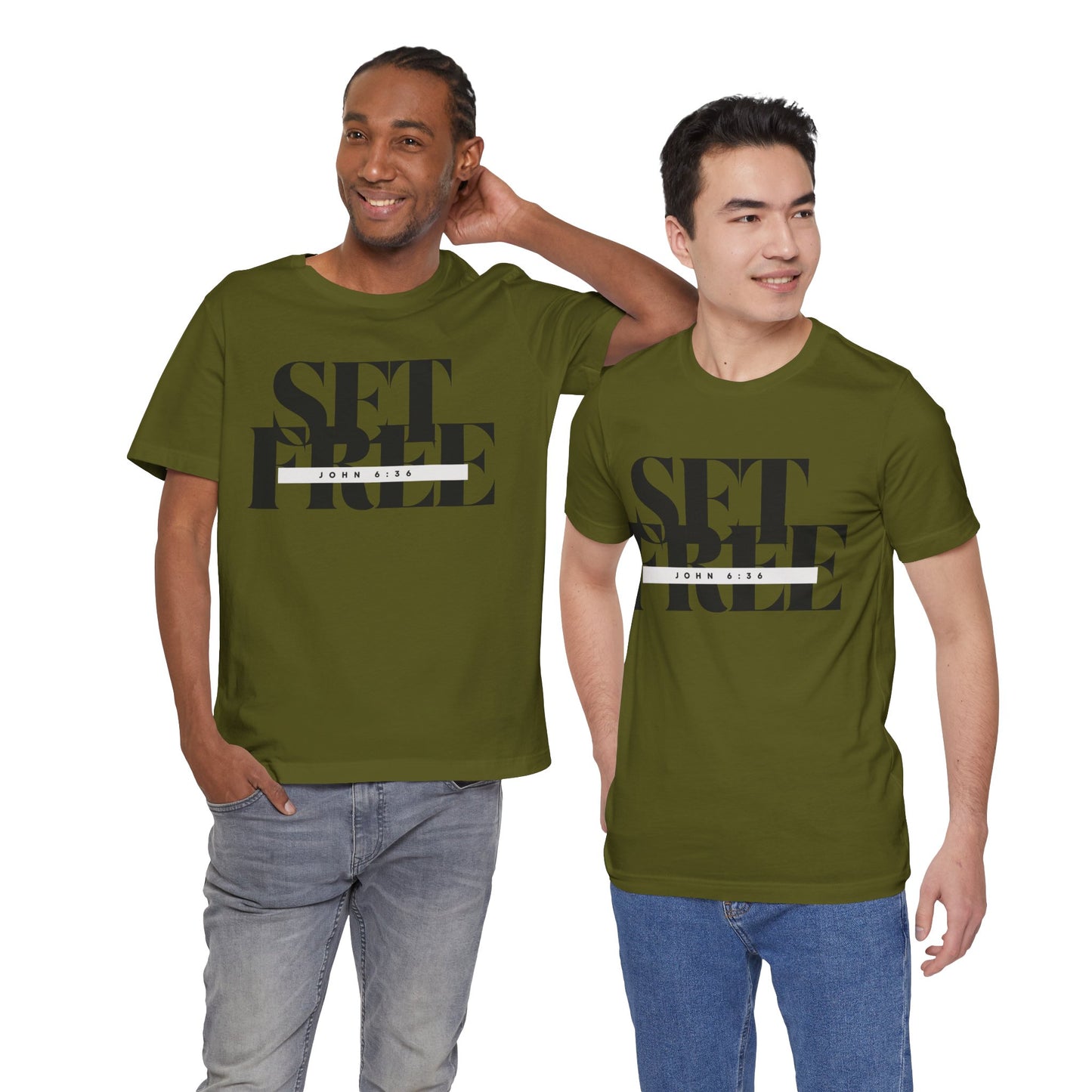 Set Free Unisex Short Sleeve Tee – Inspirational Christian Shirt