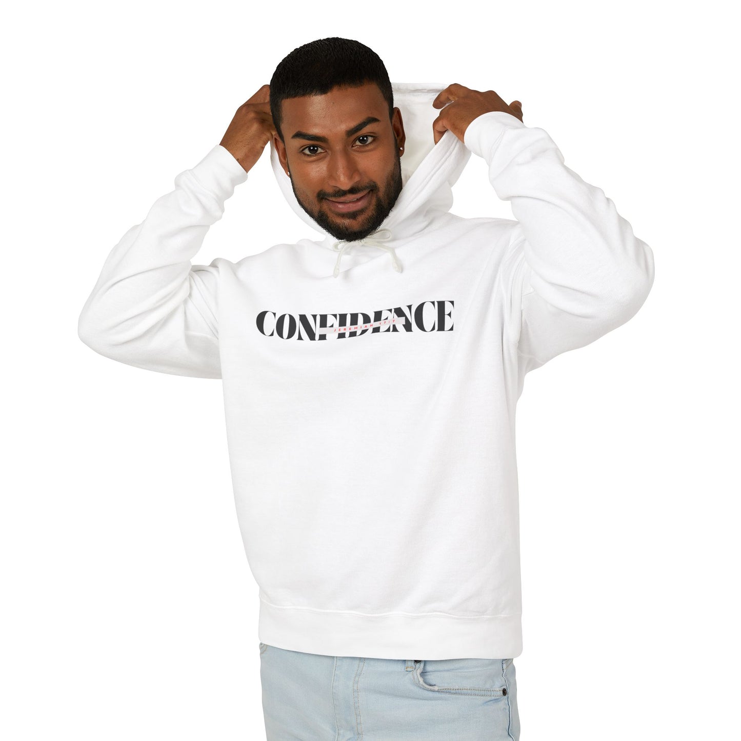 Unisex Lightweight Hooded Sweatshirt - 'Confidence' Motivational Hoodie