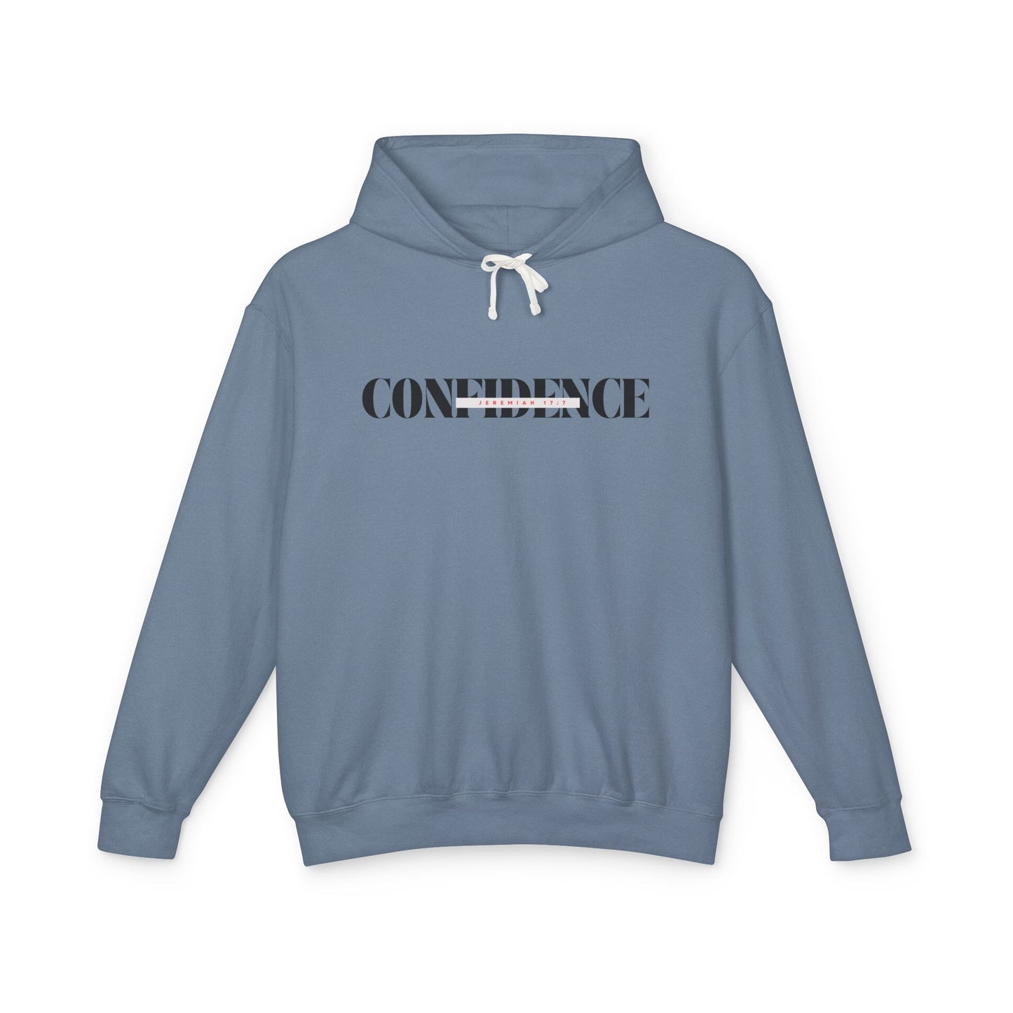 Unisex Lightweight Hooded Sweatshirt - 'Confidence' Motivational Hoodie