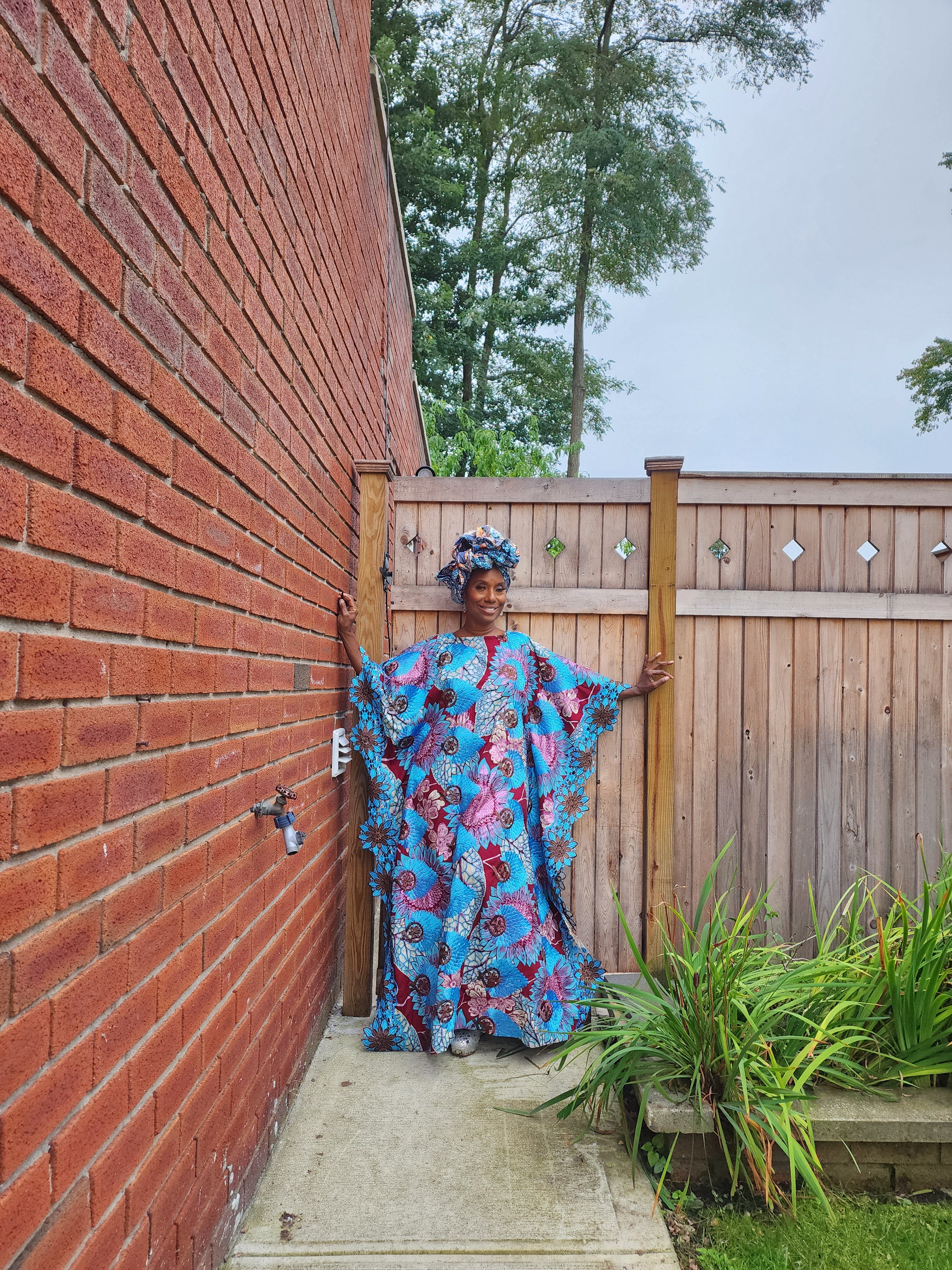 The Nora Kaftan, Boat Neck Colorful Dress, Modest Church Dress, Floral Kaftan, Mother of the Bride Dress