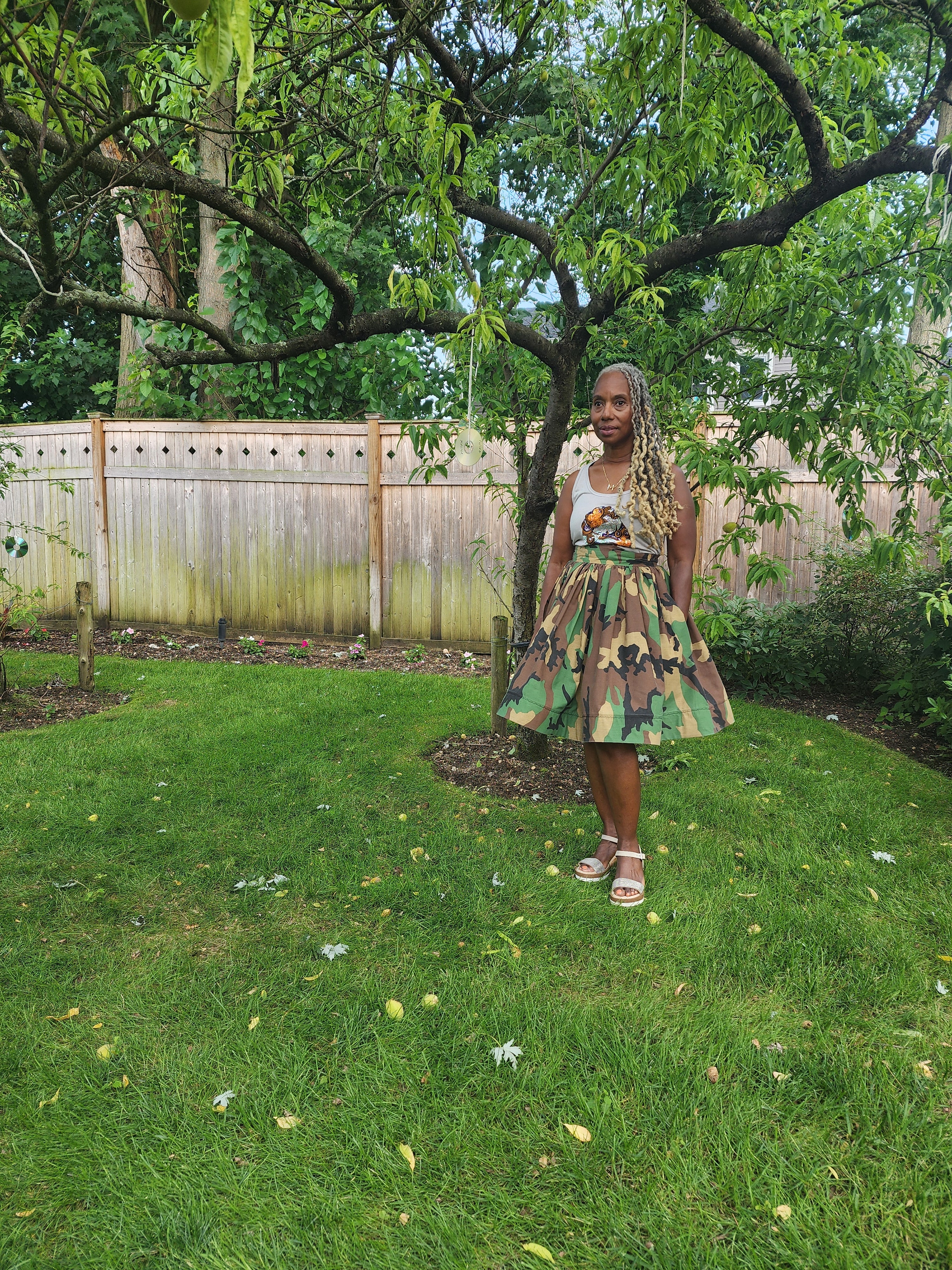 Vita High Waist Camouflage Skirt