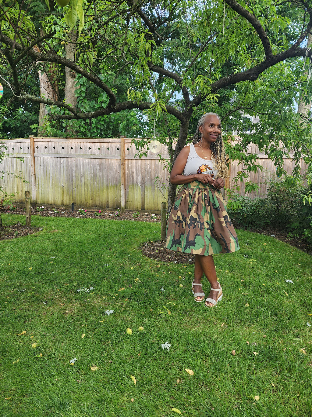 Vita High Waist Camouflage Skirt