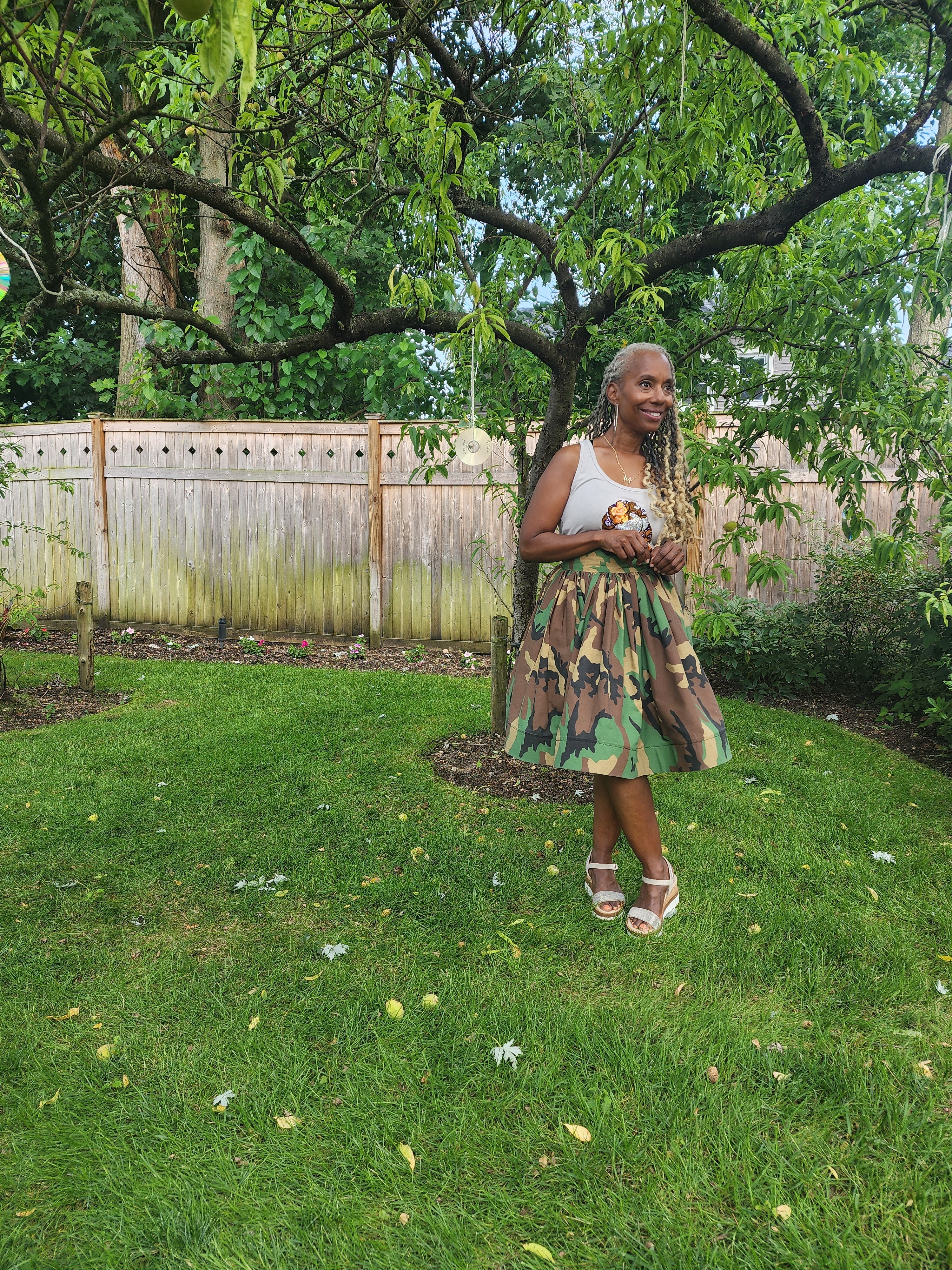 Vita High Waist Camouflage Skirt