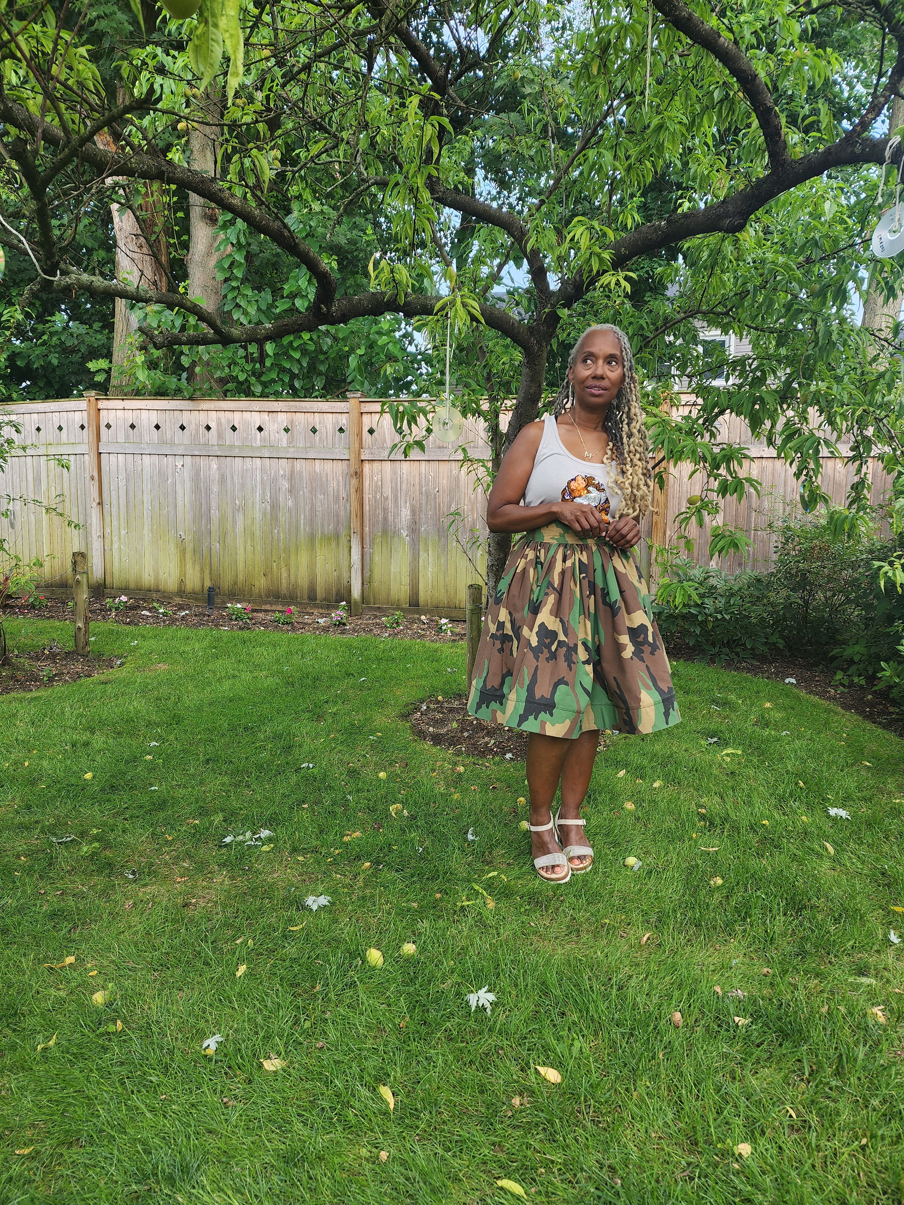 Vita High Waist Camouflage Skirt