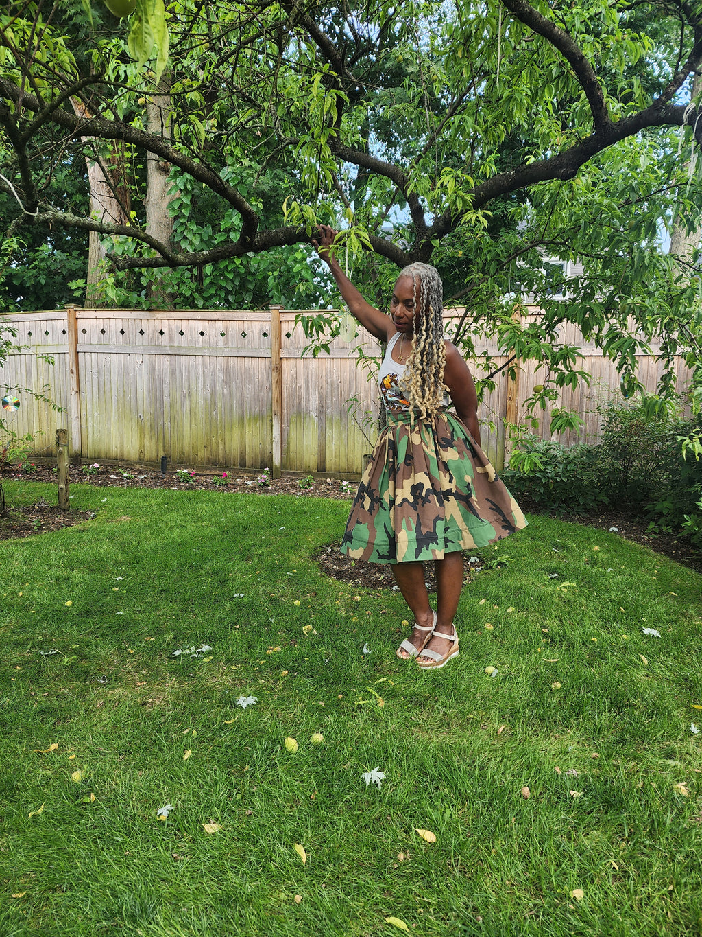 Vita High Waist Camouflage Skirt