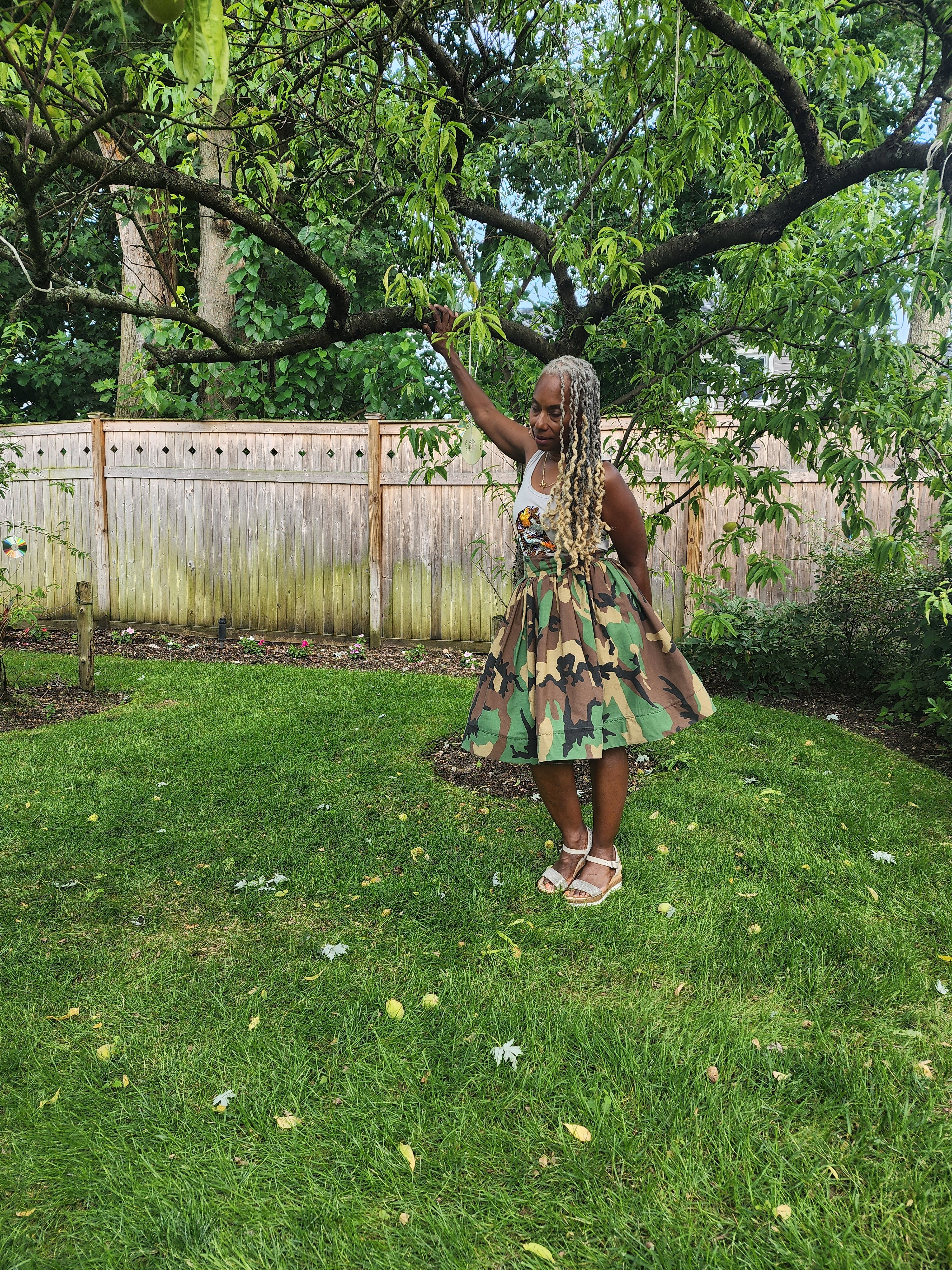 Vita High Waist Camouflage Skirt