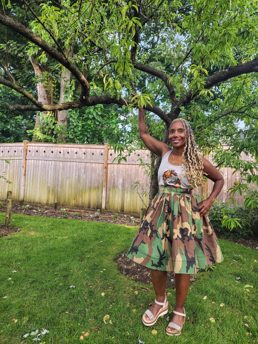 Vita High Waist Camouflage Skirt