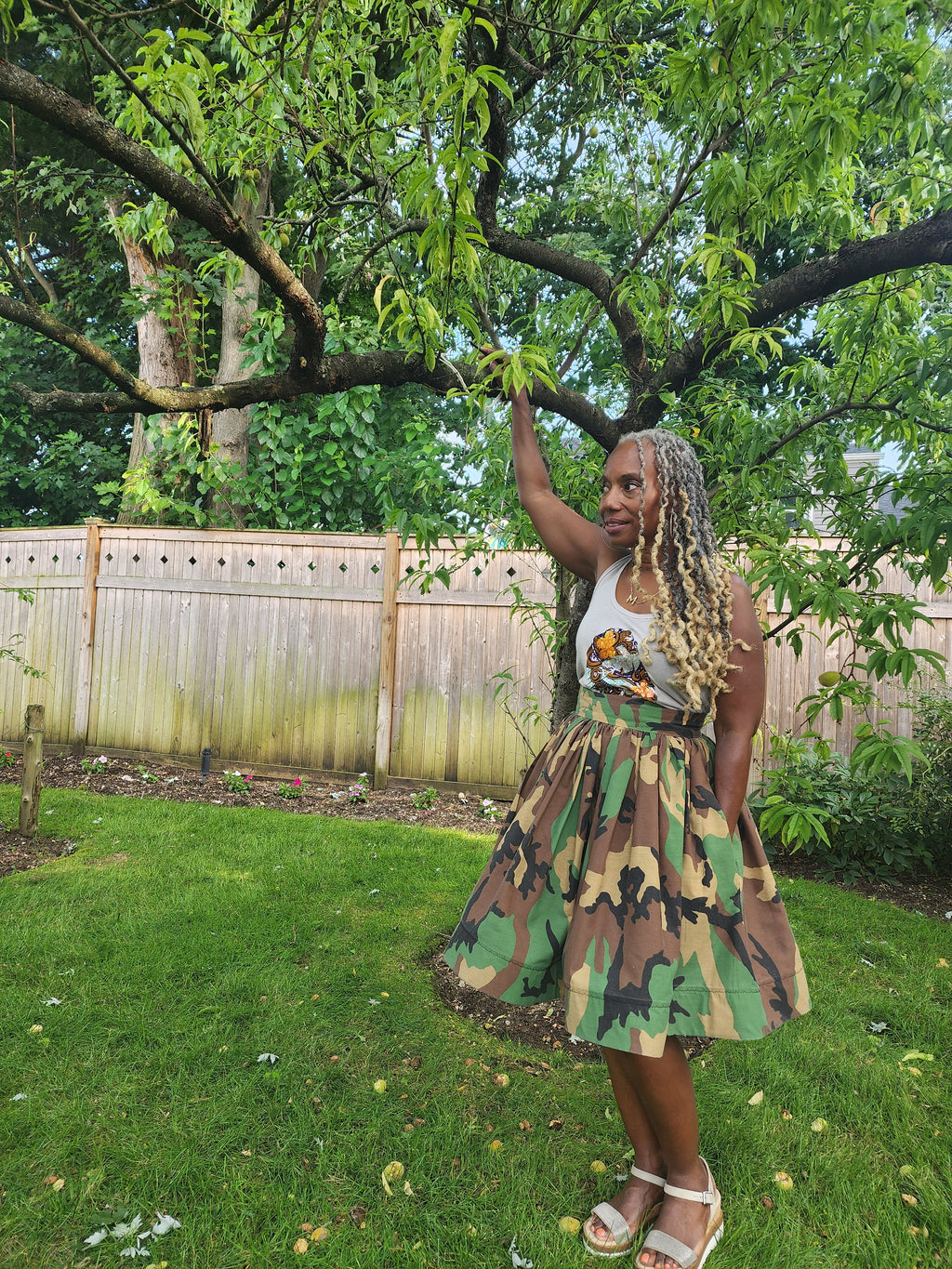 Vita High Waist Camouflage Skirt