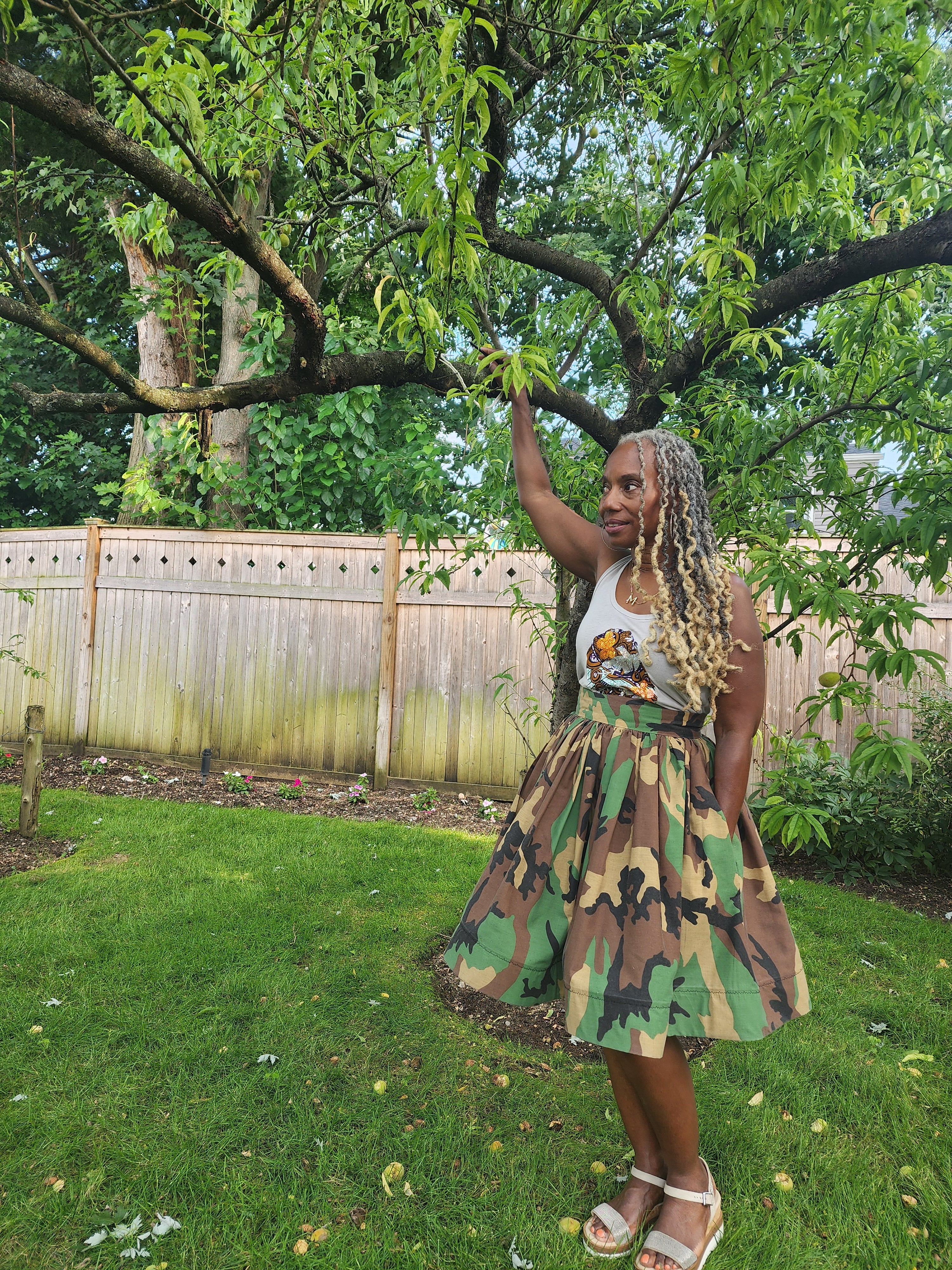 Vita High Waist Camouflage Skirt