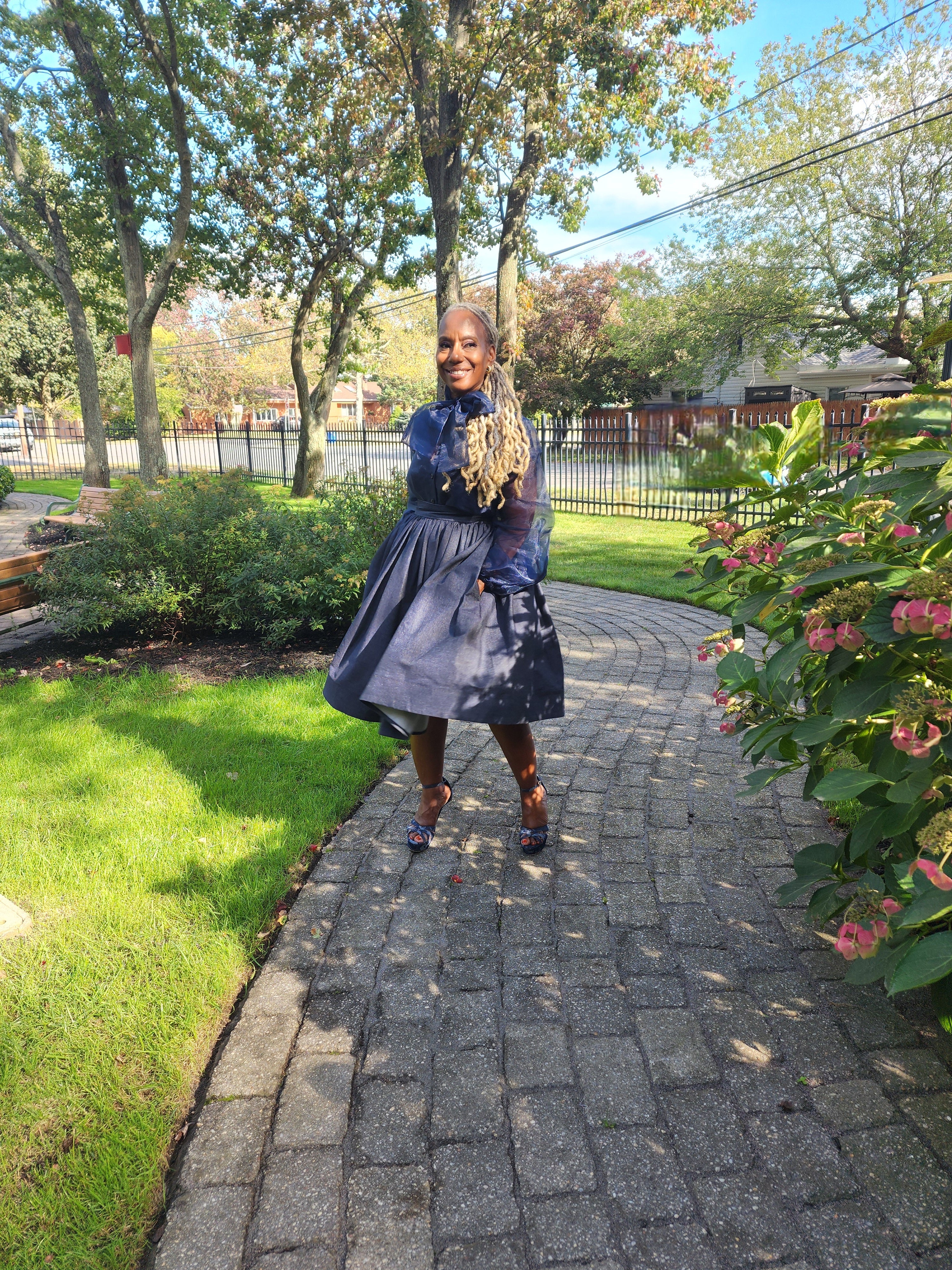 High Waist Indigo Blue Denim Belle Skirt