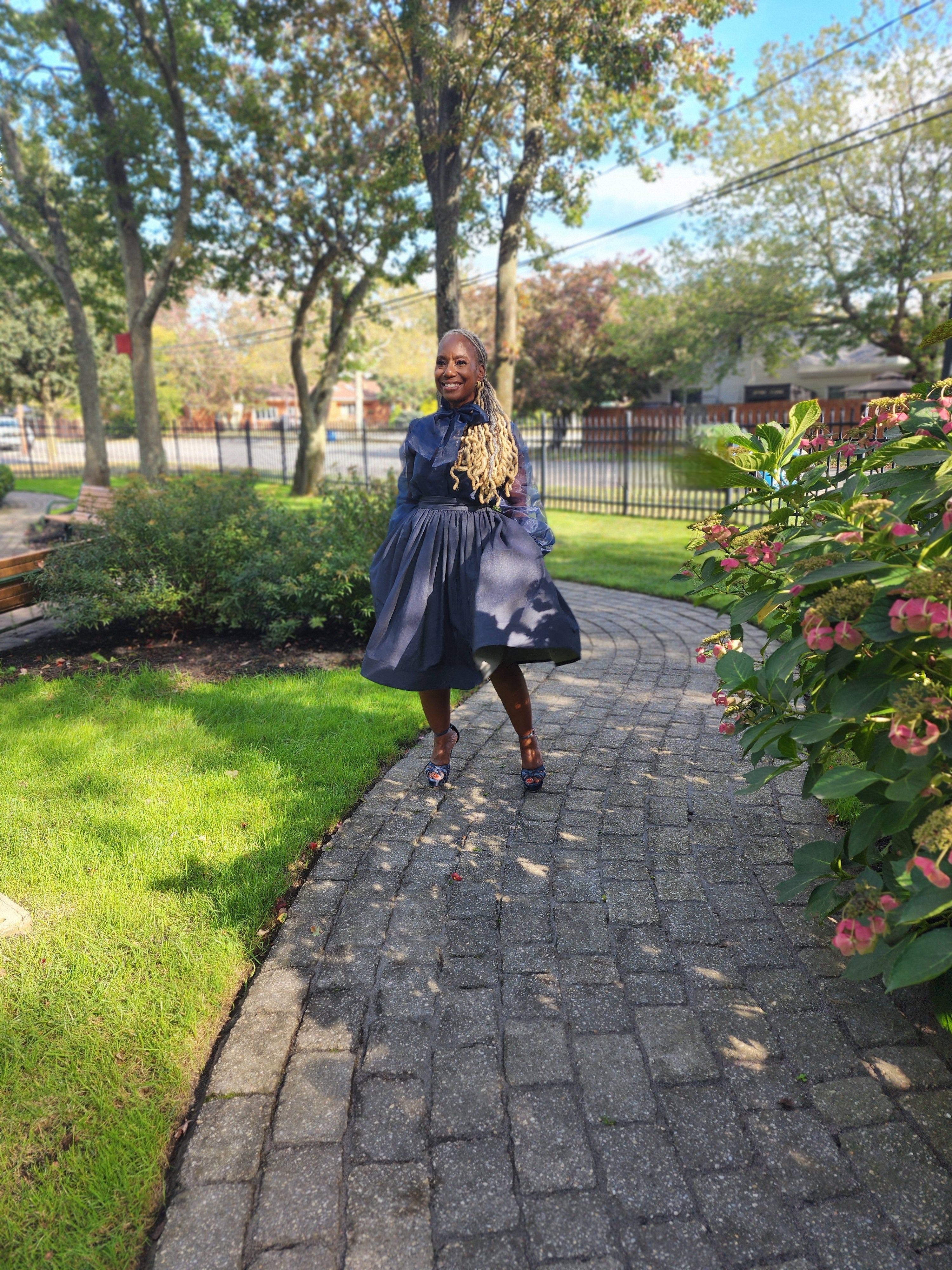High Waist Indigo Blue Denim Belle Skirt