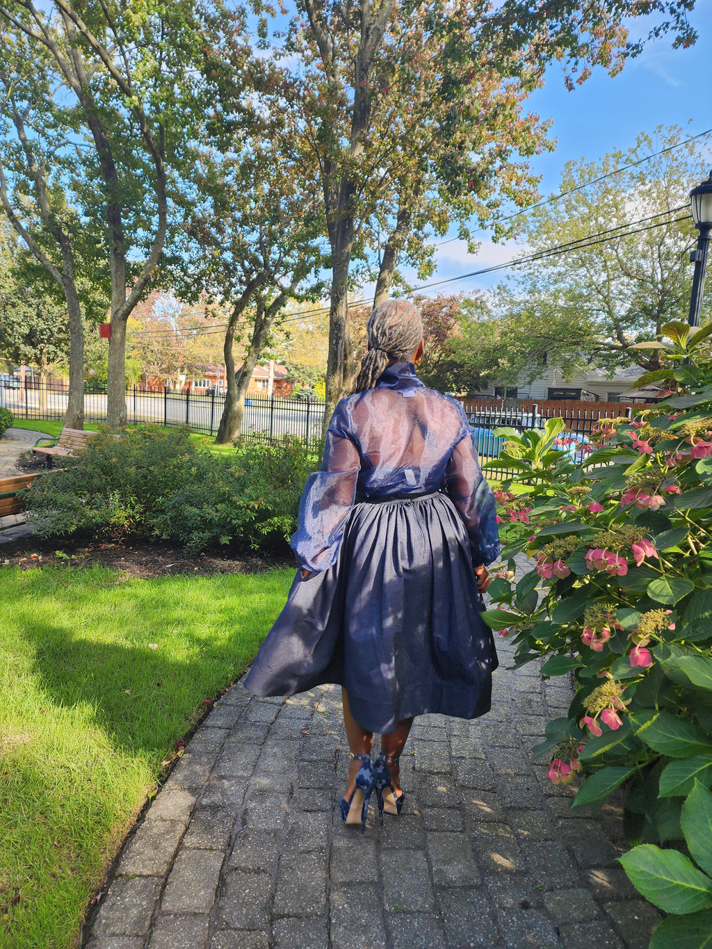 High Waist Indigo Blue Denim Belle Skirt