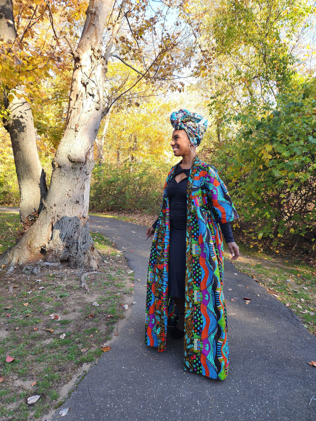 Harusi Kimono | Multi-Color African Print Duster