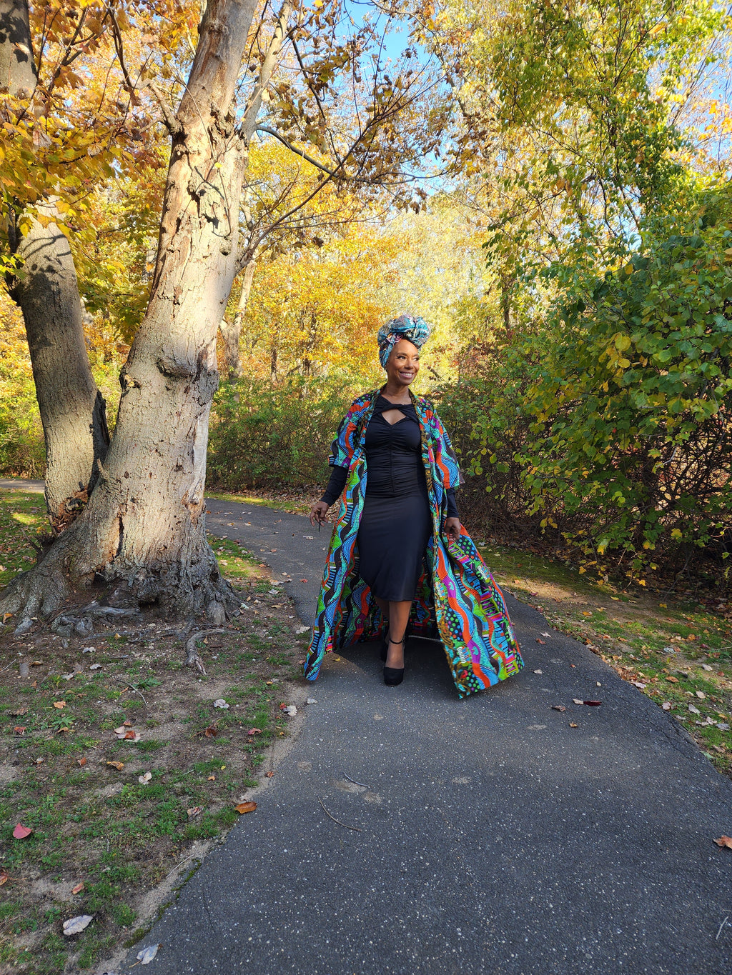 Harusi Kimono | Multi-Color African Print Duster