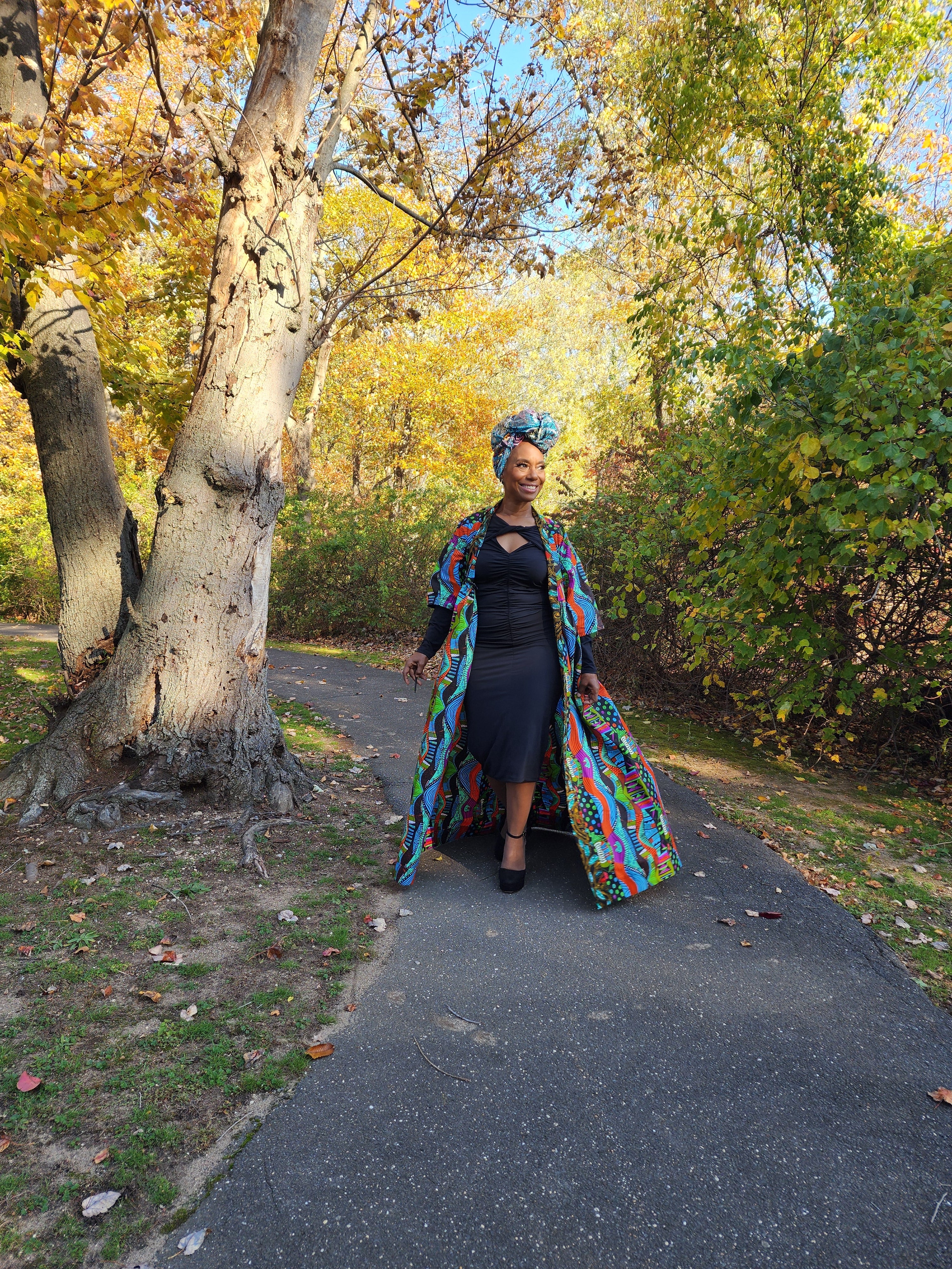 Harusi Kimono | Multi-Color African Print Duster