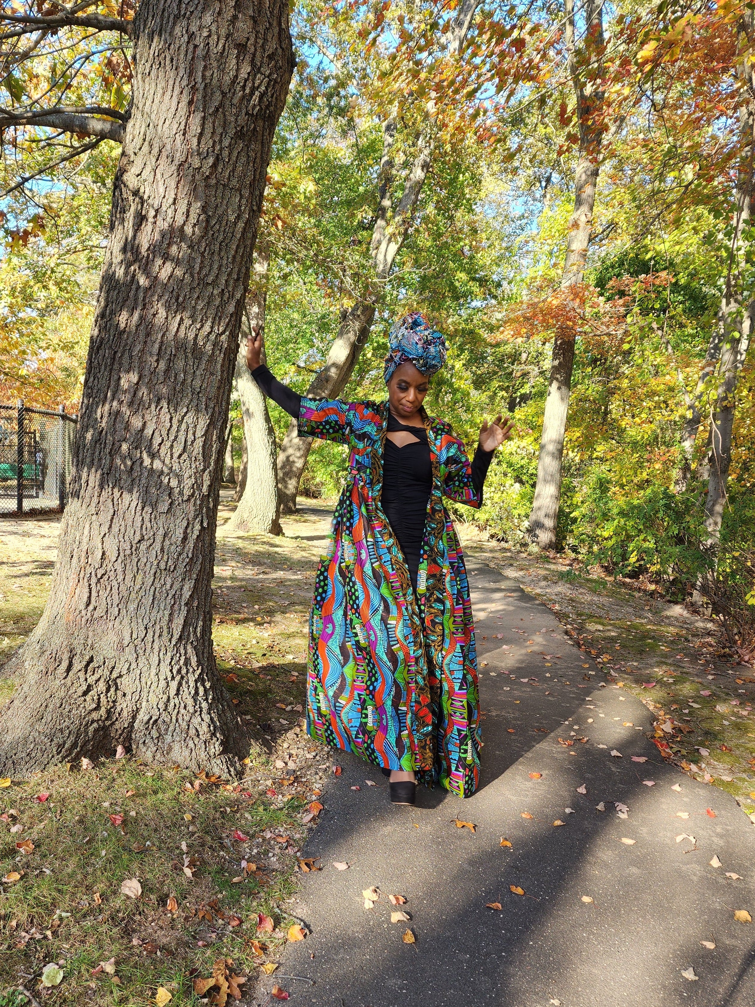 Harusi Kimono | Multi-Color African Print Duster