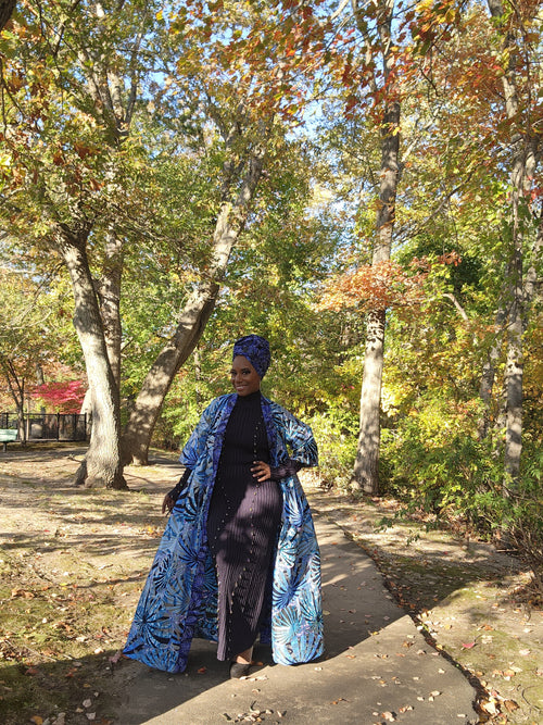 Glitter Harusi Kimono | Glitter African Wax Print Duster