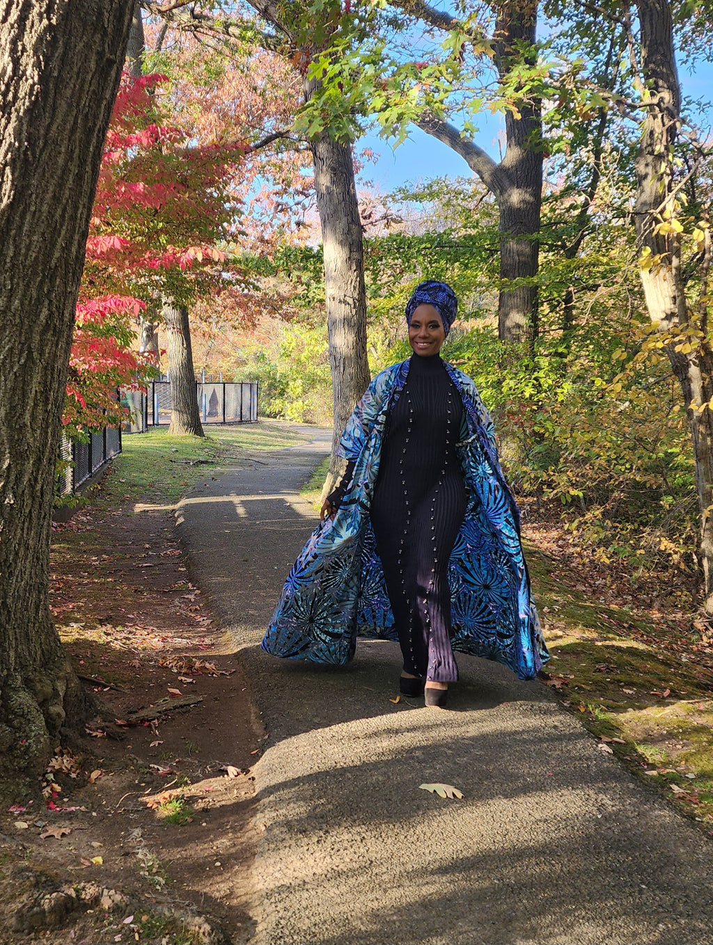 Glitter Harusi Kimono | Glitter African Wax Print Duster