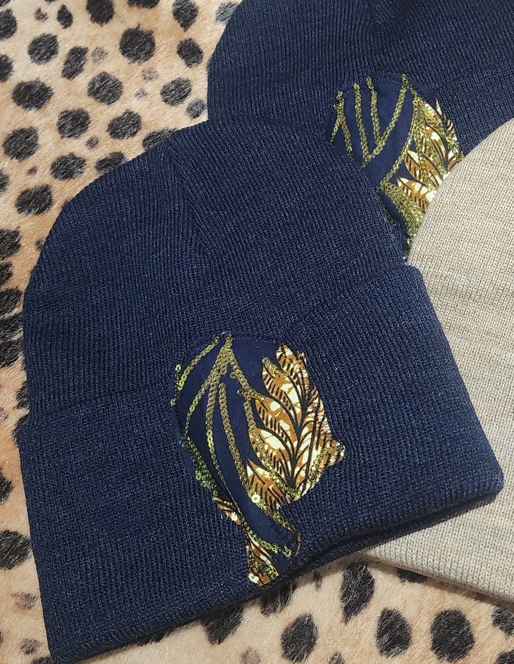 Merino Wool Sequin  Beanie Hat: Warm Winter Style
