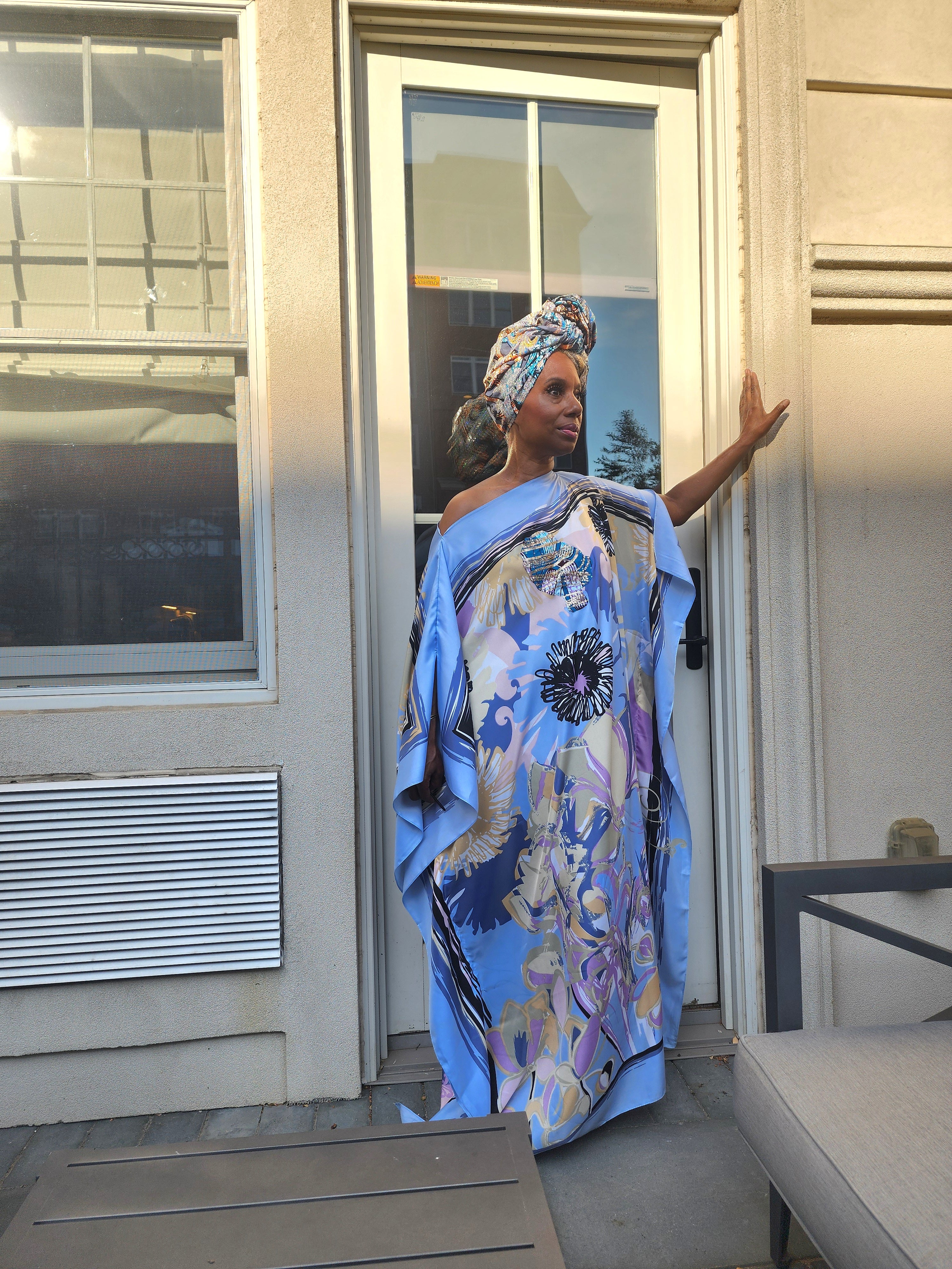LiLiGirl Sequin Afro-Girl Kaftan Dress