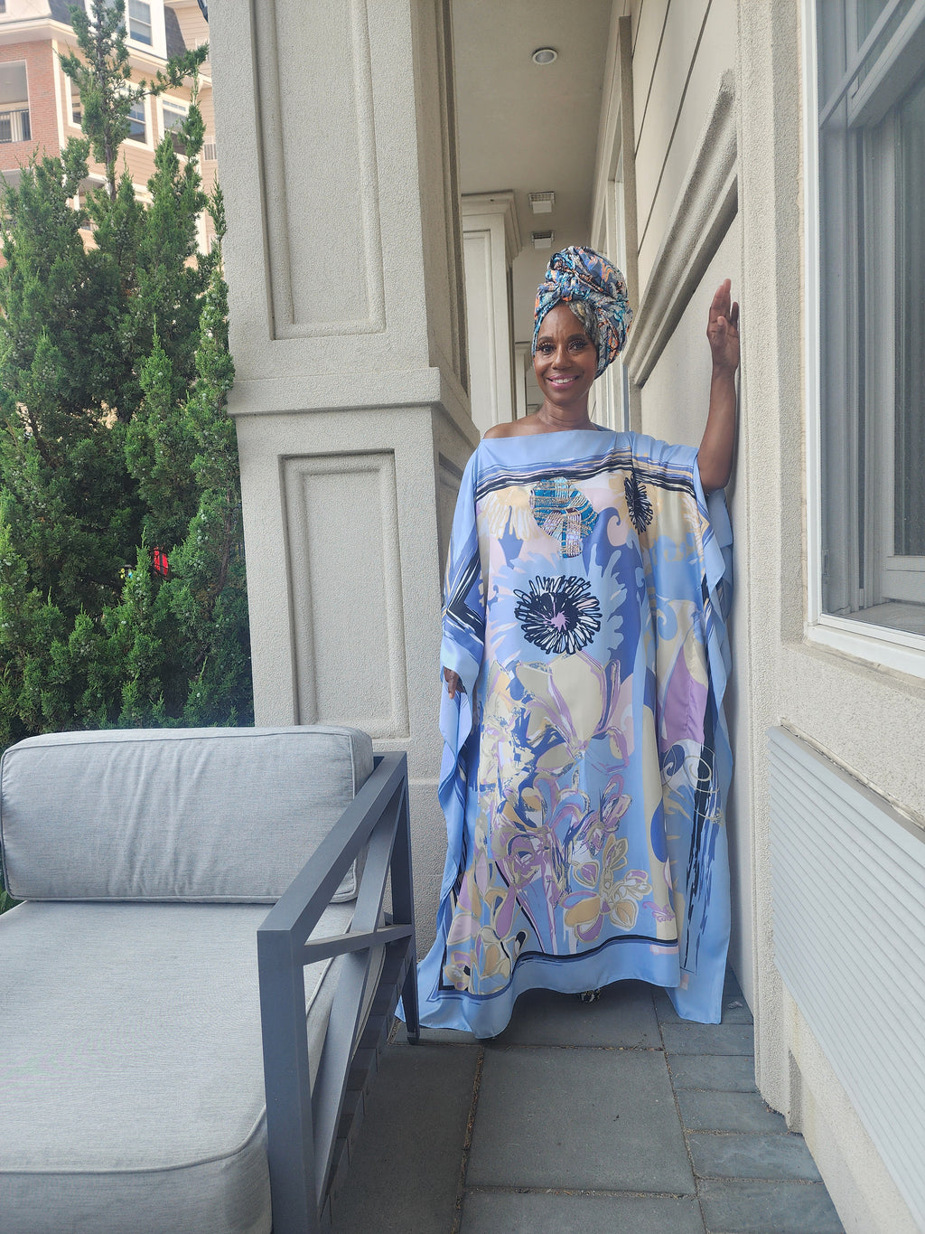 LiLiGirl Sequin Afro-Girl Kaftan Dress
