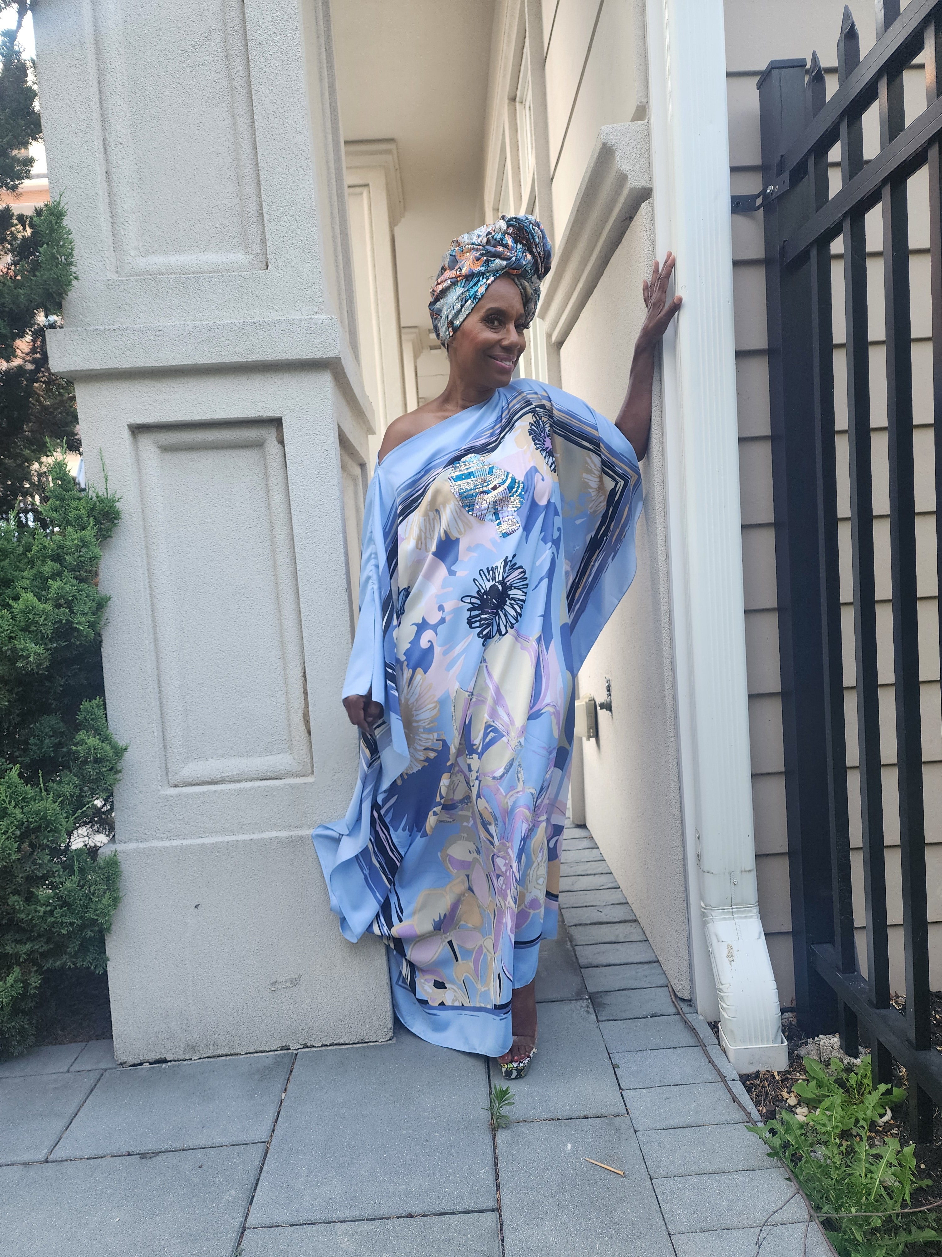 LiLiGirl Sequin Afro-Girl Kaftan Dress