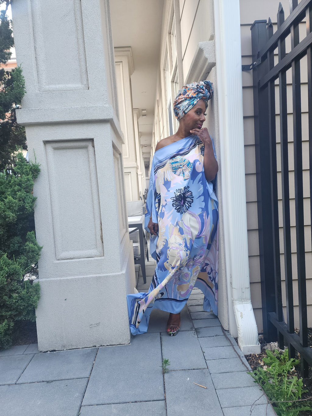 LiLiGirl Sequin Afro-Girl Kaftan Dress