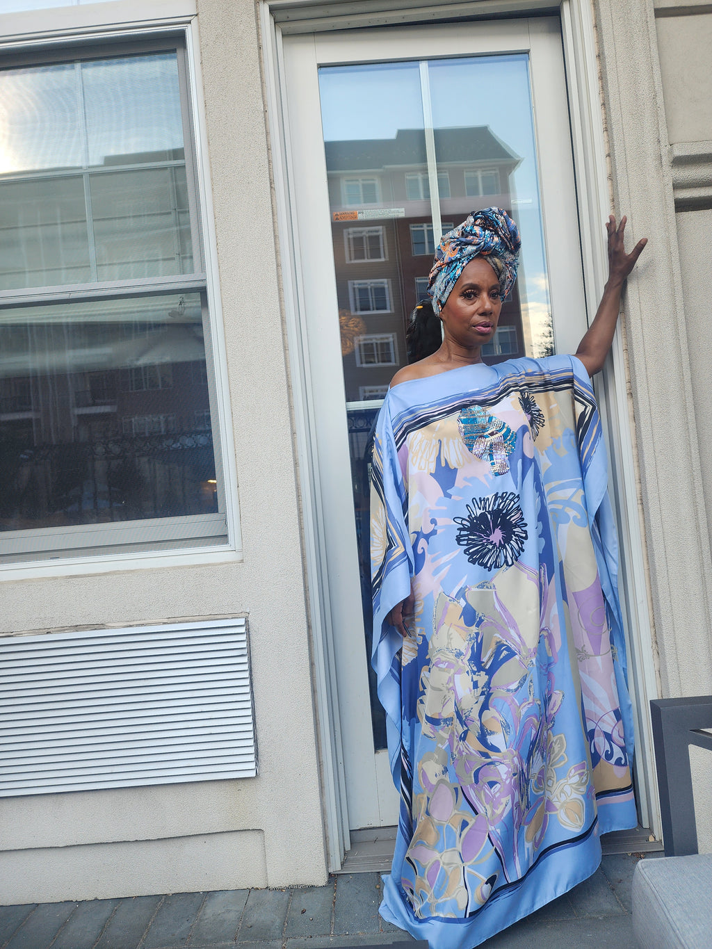 LiLiGirl Sequin Afro-Girl Kaftan Dress