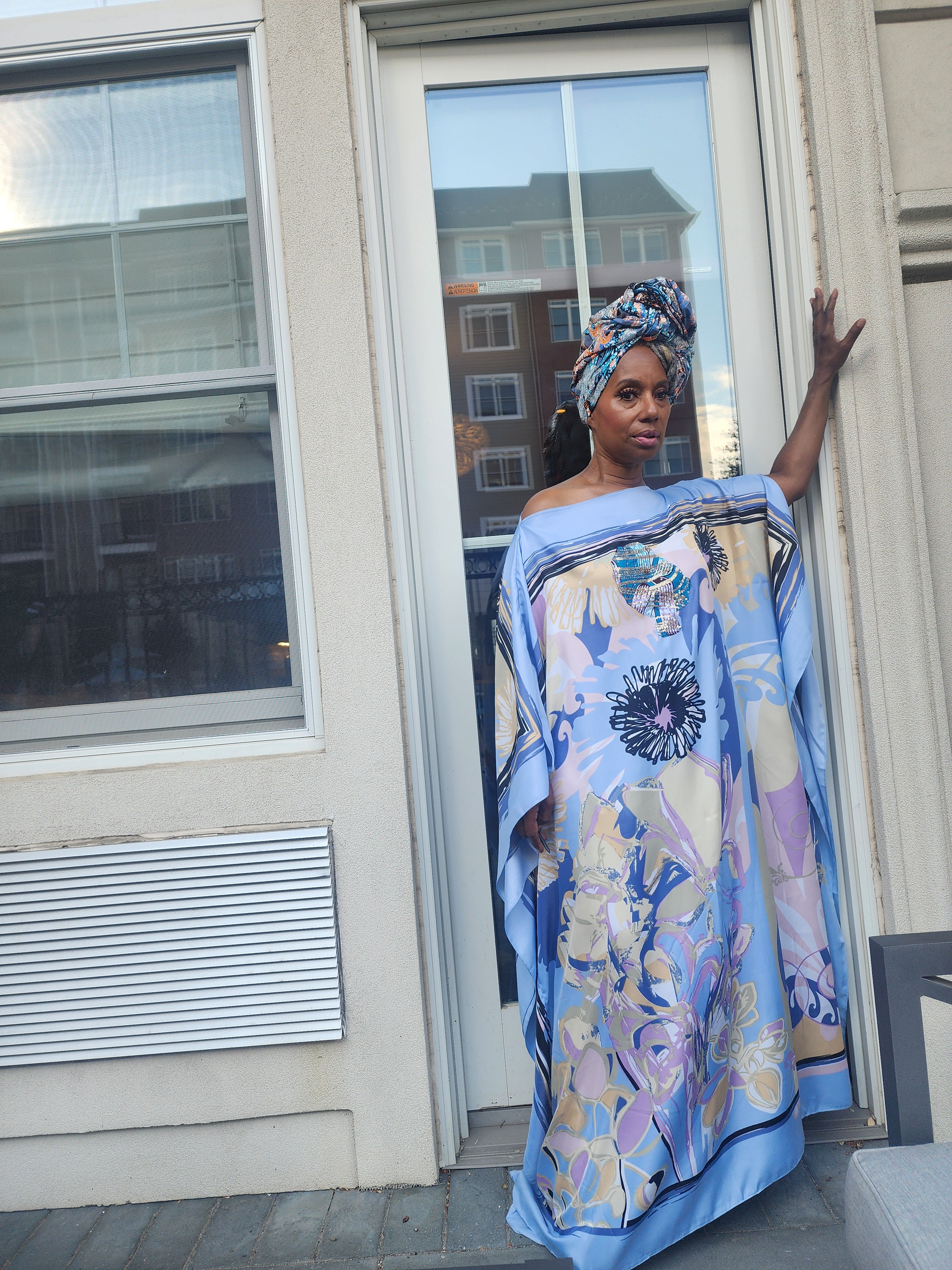 LiLiGirl Sequin Afro-Girl Kaftan Dress