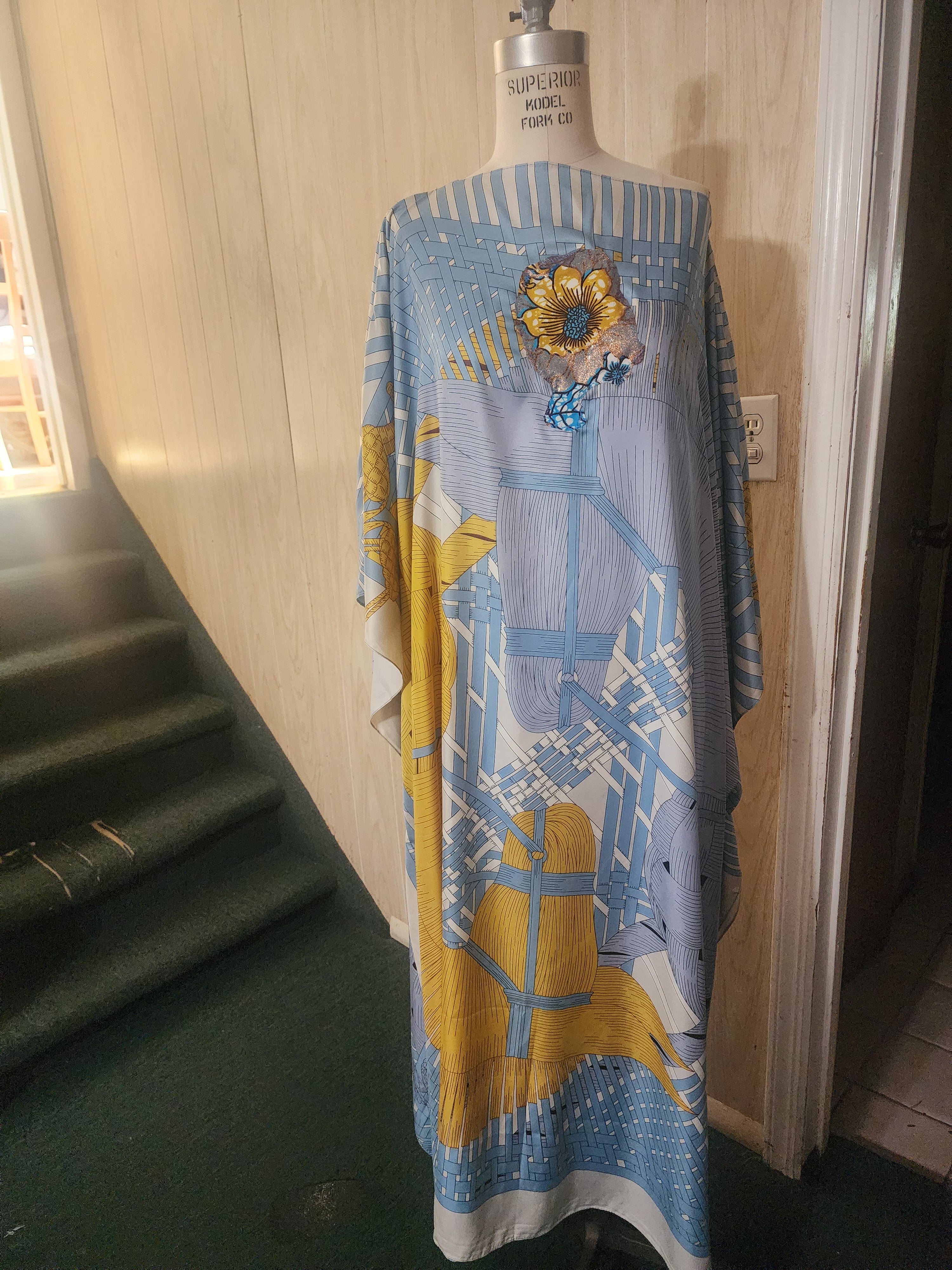 LiLiGirl Sequin Afro-Girl Kaftan Dress – Luxury Vacation Gift, Handmade