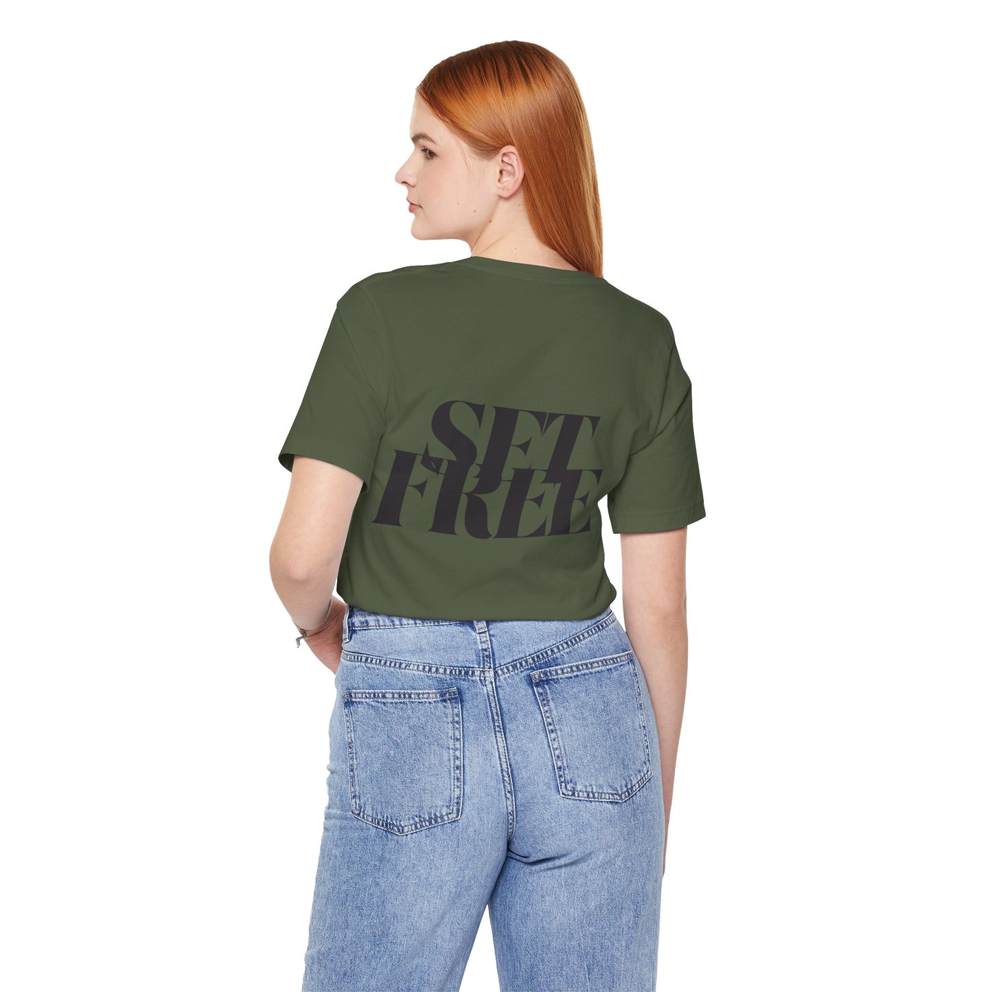 Inspirational Short Sleeve Tee - 'Who the Son Sets Free' John 8:36