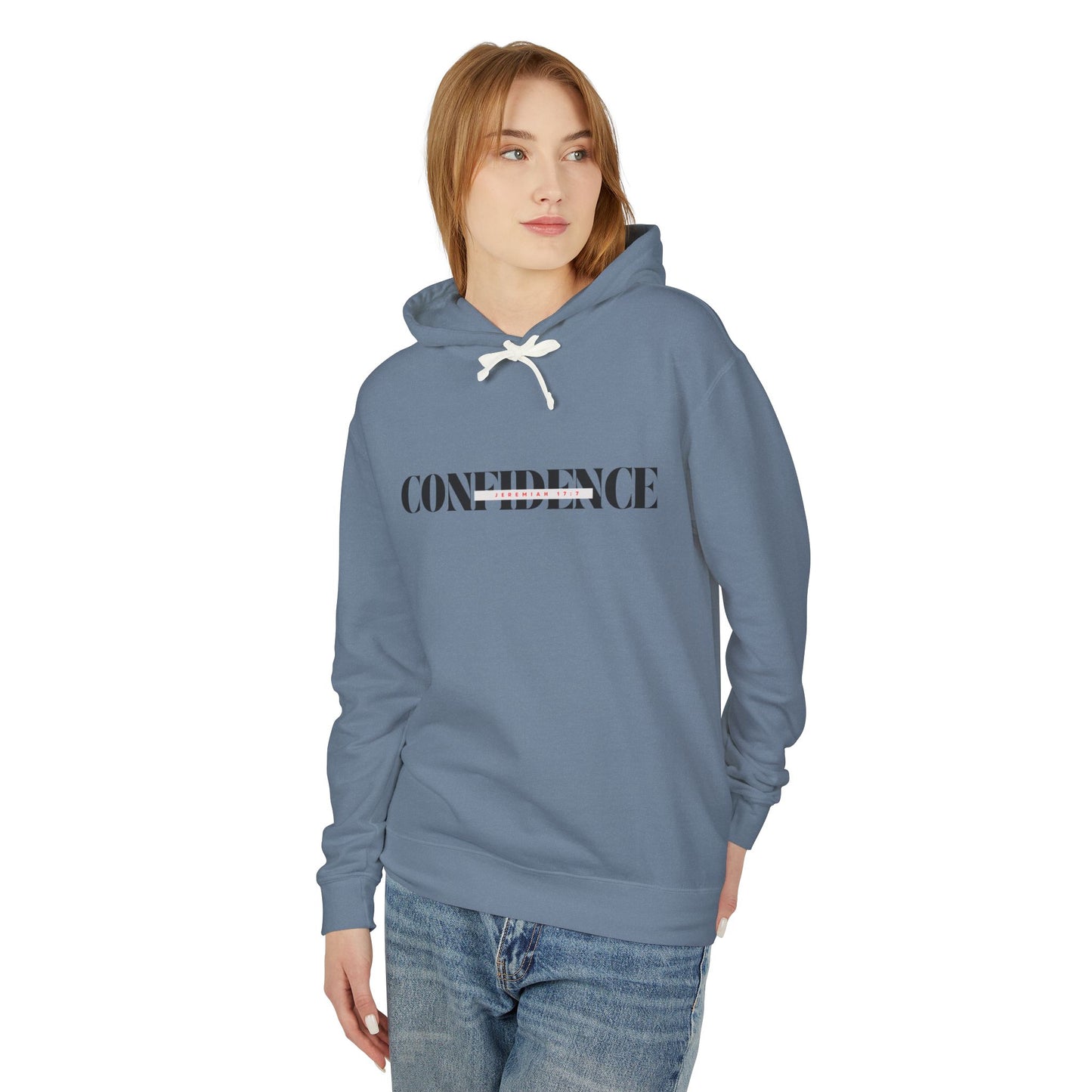 Unisex Lightweight Hooded Sweatshirt - 'Confidence' Motivational Hoodie