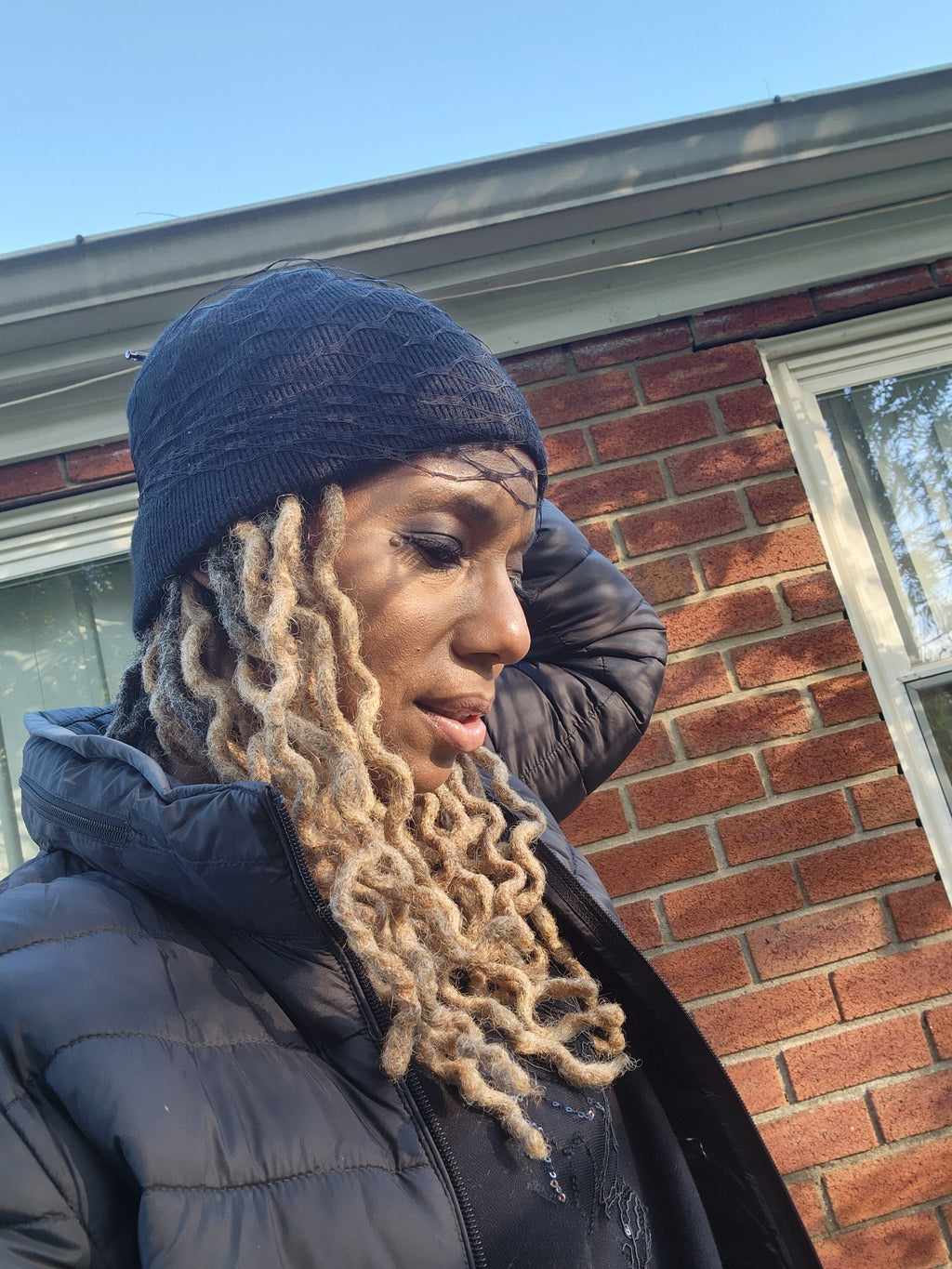 Handcrafted Merino Wool Sequin Veil Beanie Hat for Women, Warm and Stylish, LiiLiiGiirl Wool Beanie Hat