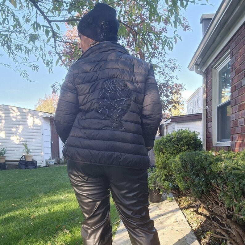 Handcrafted Merino Wool Sequin Veil Beanie Hat for Women, Warm and Stylish, LiiLiiGiirl Wool Beanie Hat