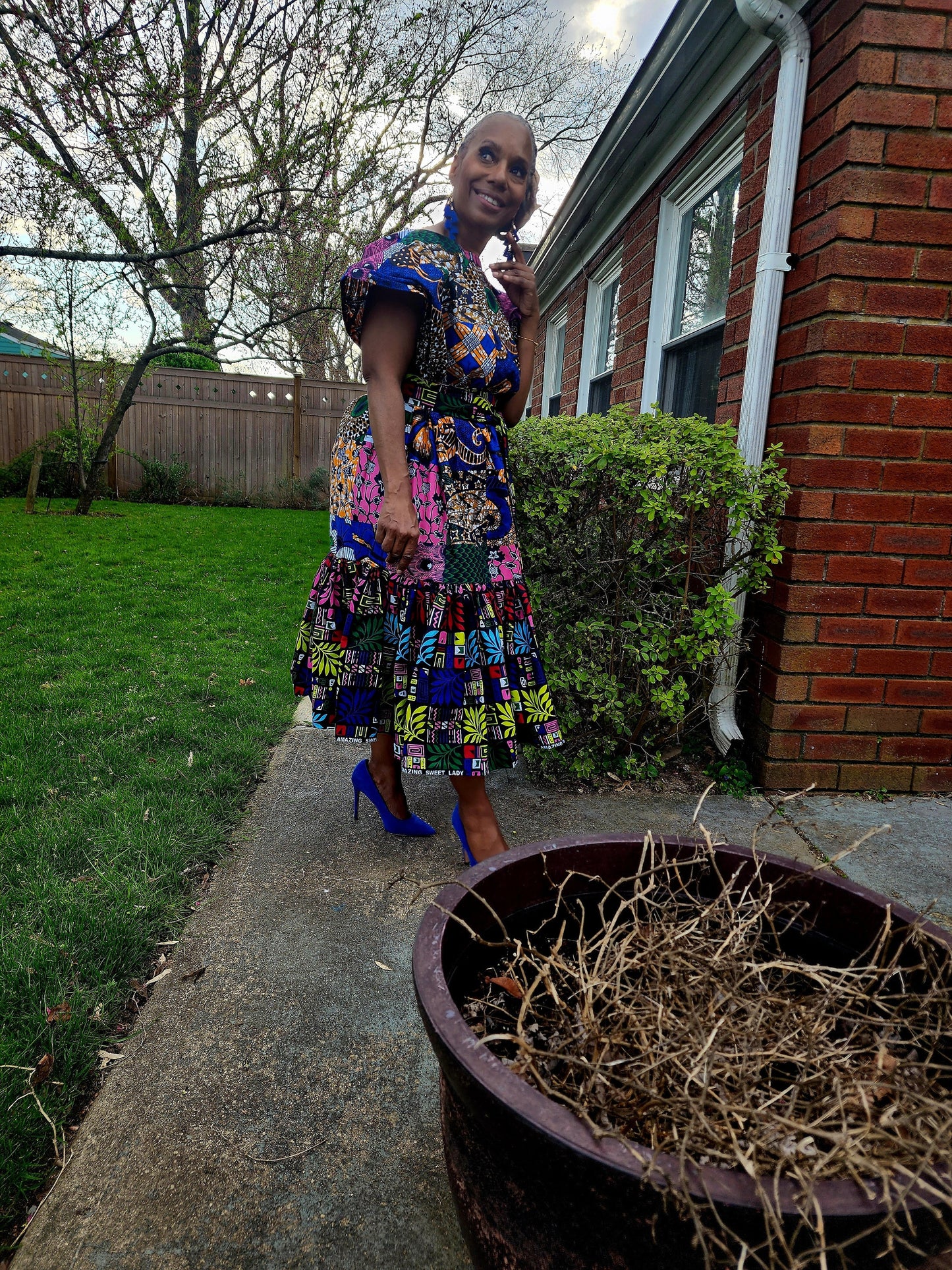 Funika Dress, African Print Dress, African Print Kimono, African Dress for Women, Plus Size African Print Dress