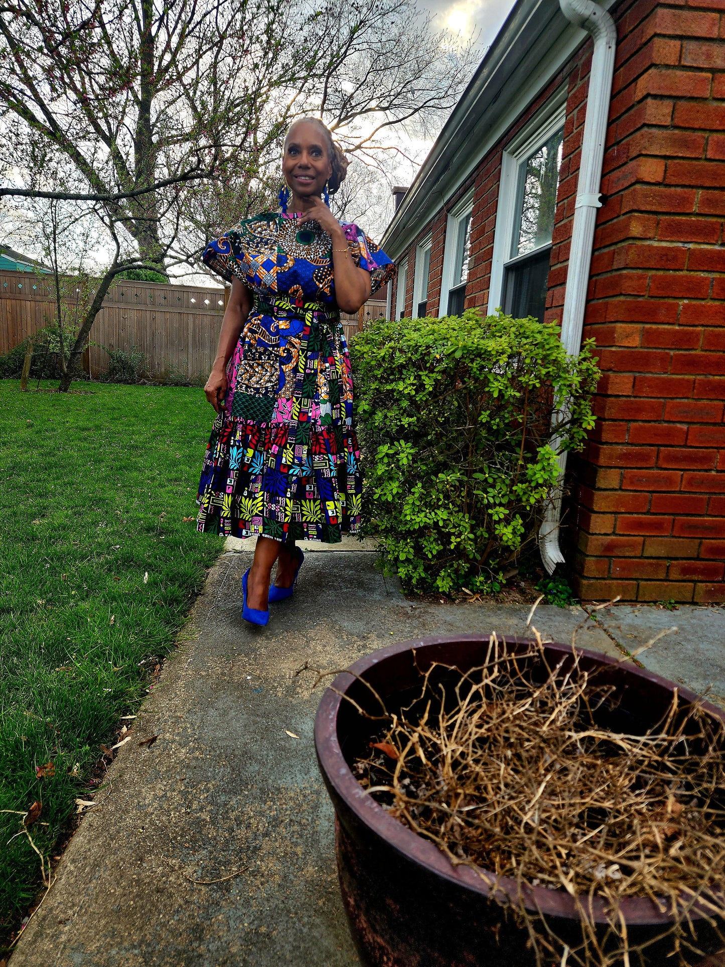 Funika Dress, African Print Dress, African Print Kimono, African Dress for Women, Plus Size African Print Dress