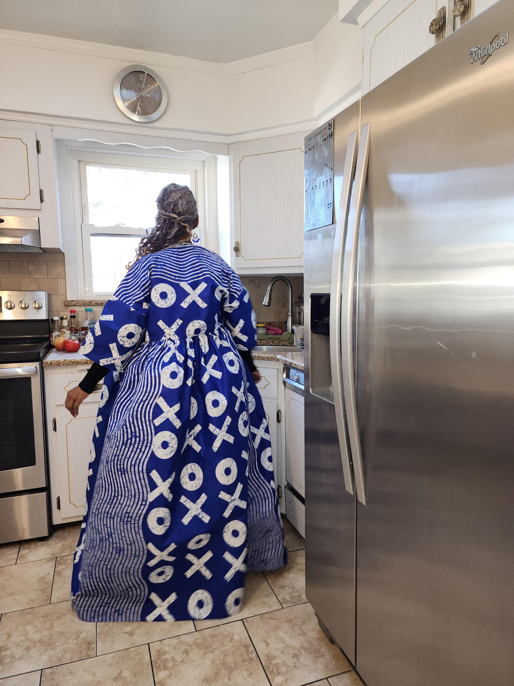 Regal Floor Length XO Harusi Kimono, African Women&#39;s Clothing, Modest Church Dress, Mother of the Bride Dress