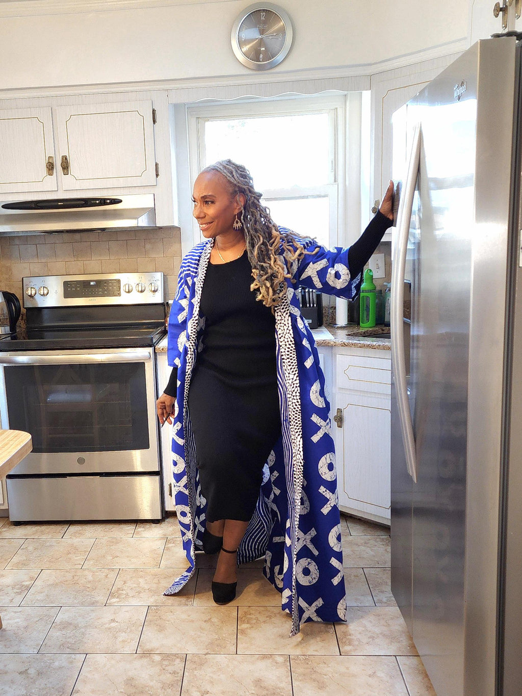 Regal Floor Length XO Harusi Kimono, African Women&#39;s Clothing, Modest Church Dress, Mother of the Bride Dress