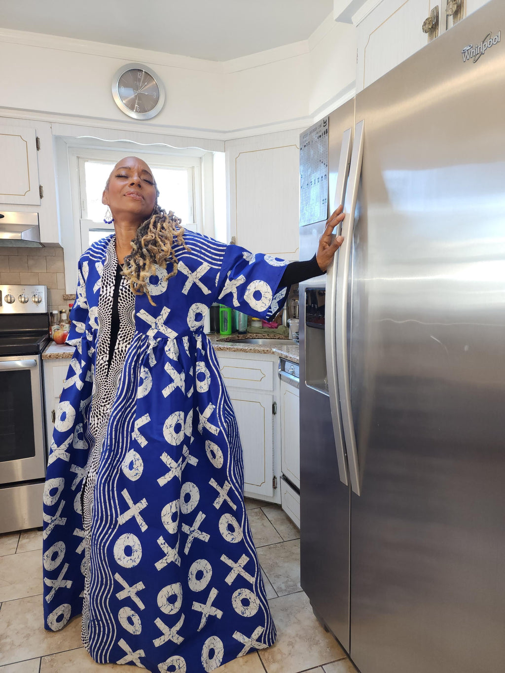 Regal Floor Length XO Harusi Kimono, African Women&#39;s Clothing, Modest Church Dress, Mother of the Bride Dress