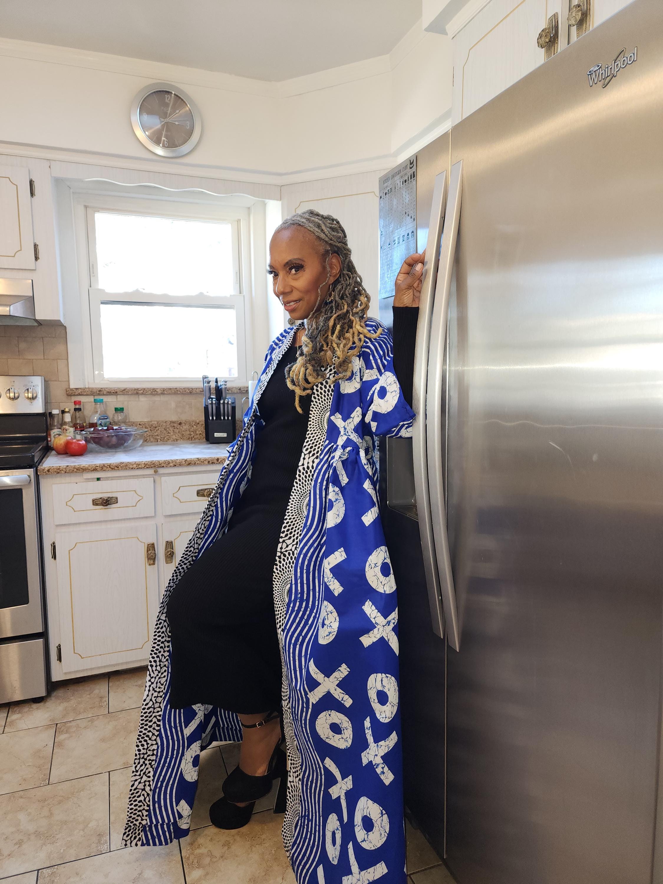 Regal Floor Length XO Harusi Kimono, African Women&#39;s Clothing, Modest Church Dress, Mother of the Bride Dress