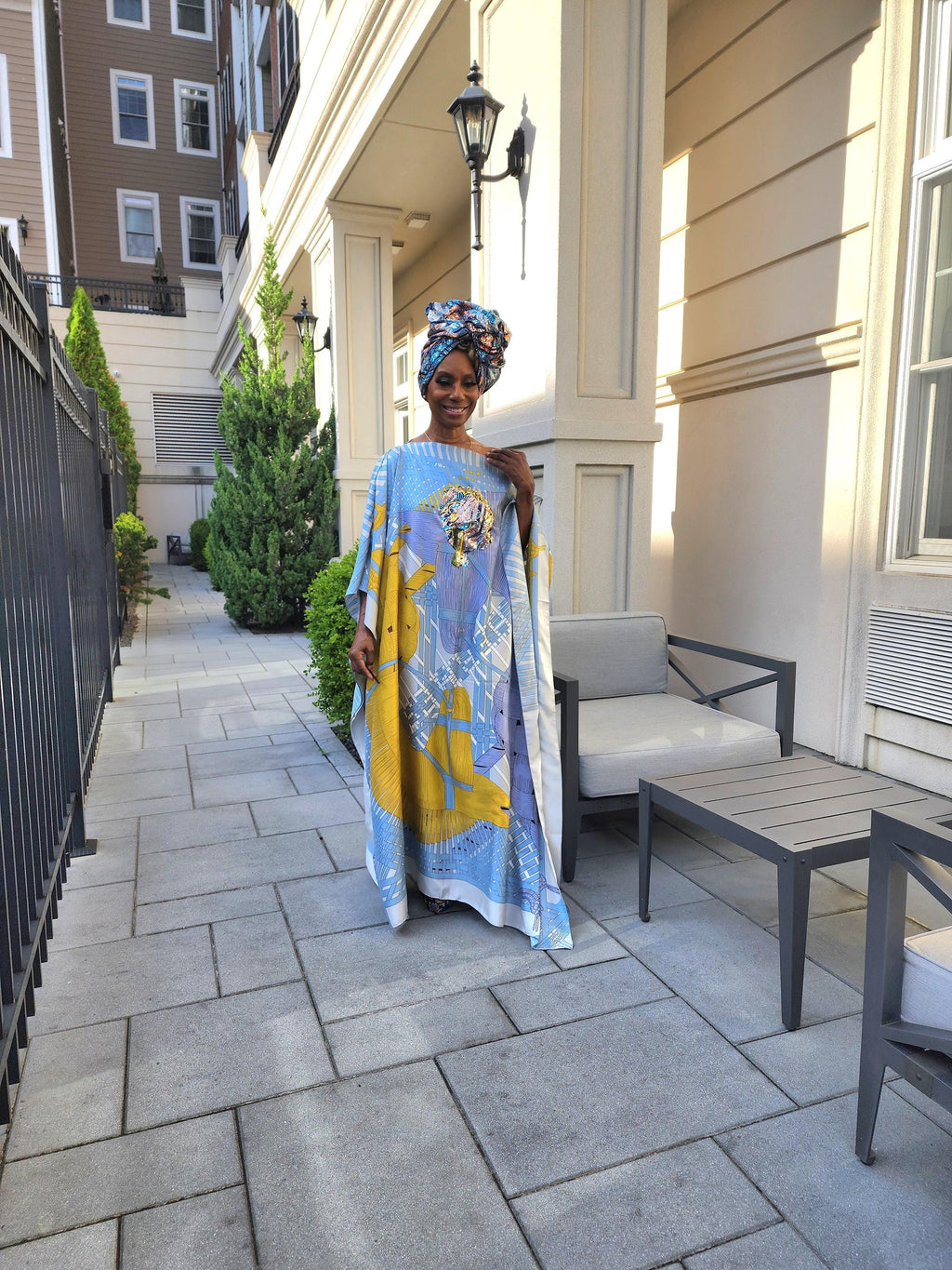 Sequin Afro-Girl Kaftan Dress – Luxury Vacation Gift, Handmade, One Size Fits Most