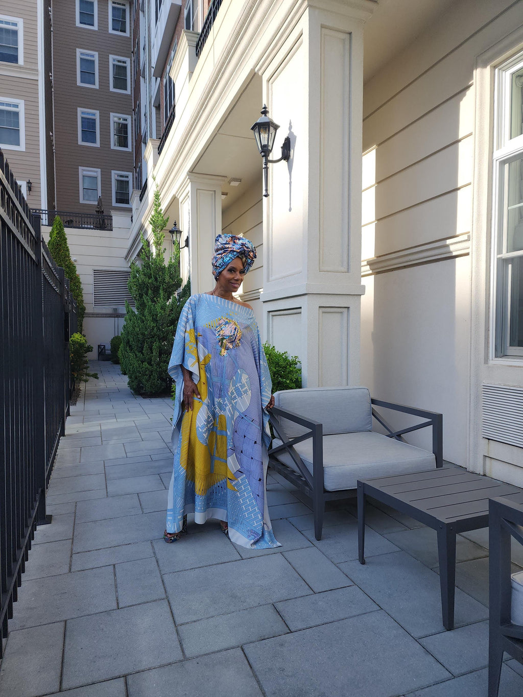 Sequin Afro-Girl Kaftan Dress – Luxury Vacation Gift, Handmade, One Size Fits Most