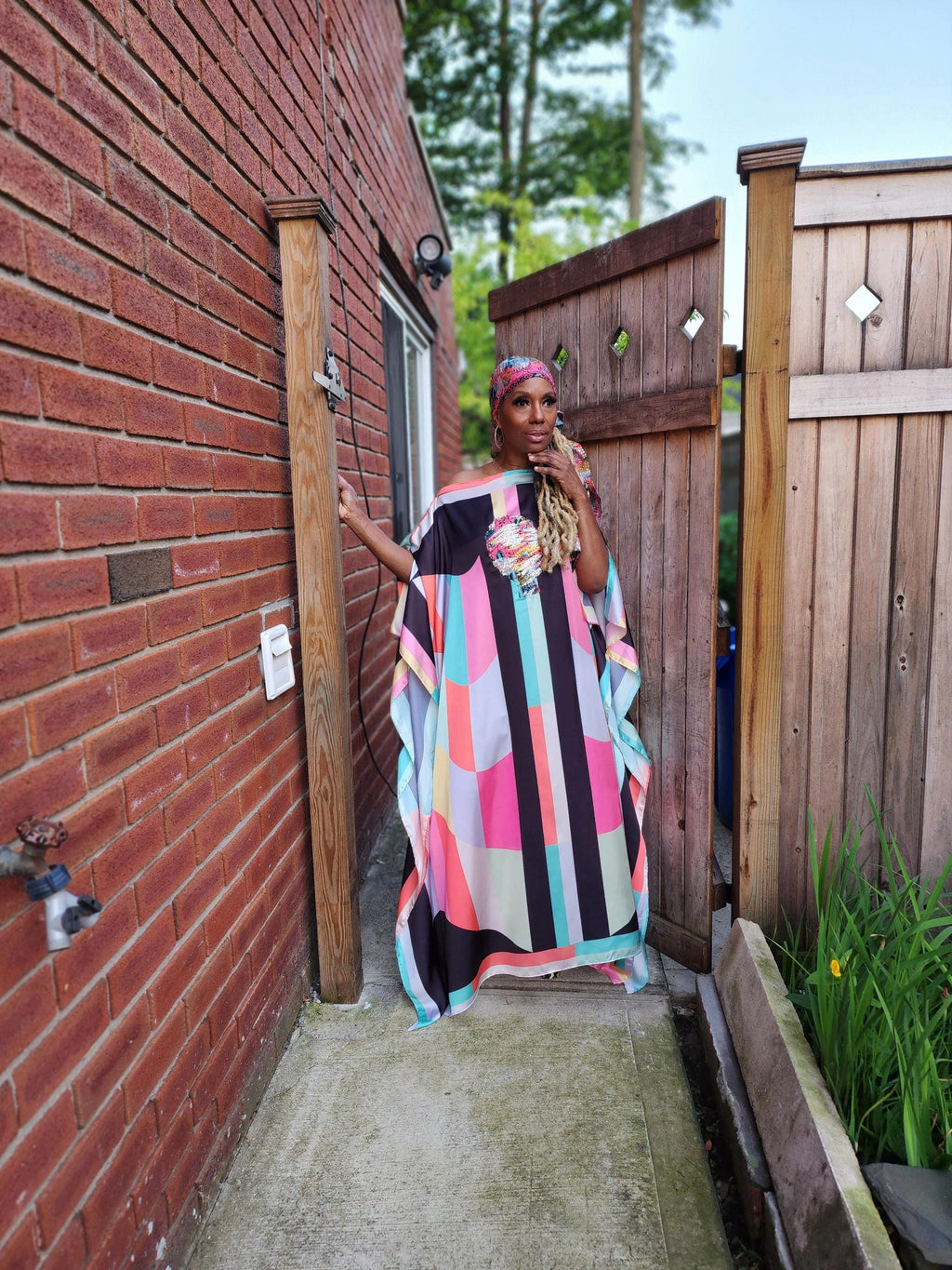 LiiLiiGiirl Sequin Kaftan Dress