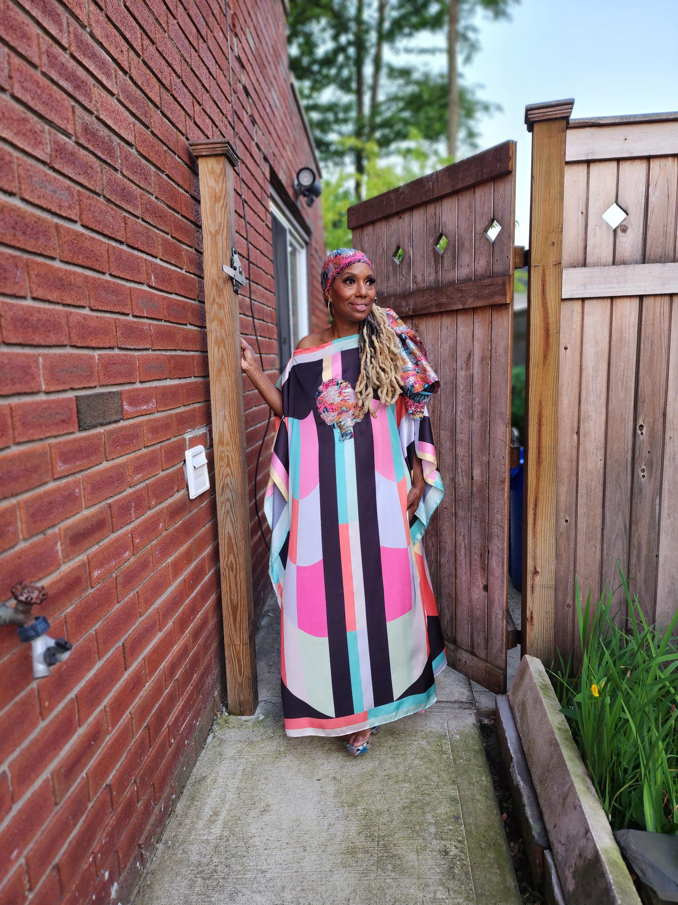 LiiLiiGiirl Sequin Kaftan Dress