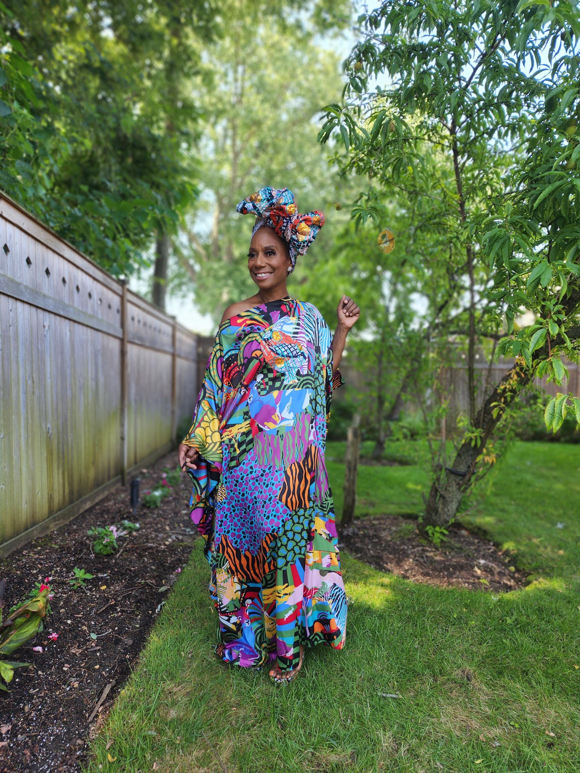 LiLiGirl Sequin Afro-Girl Kaftan Dress - One Size Dress
