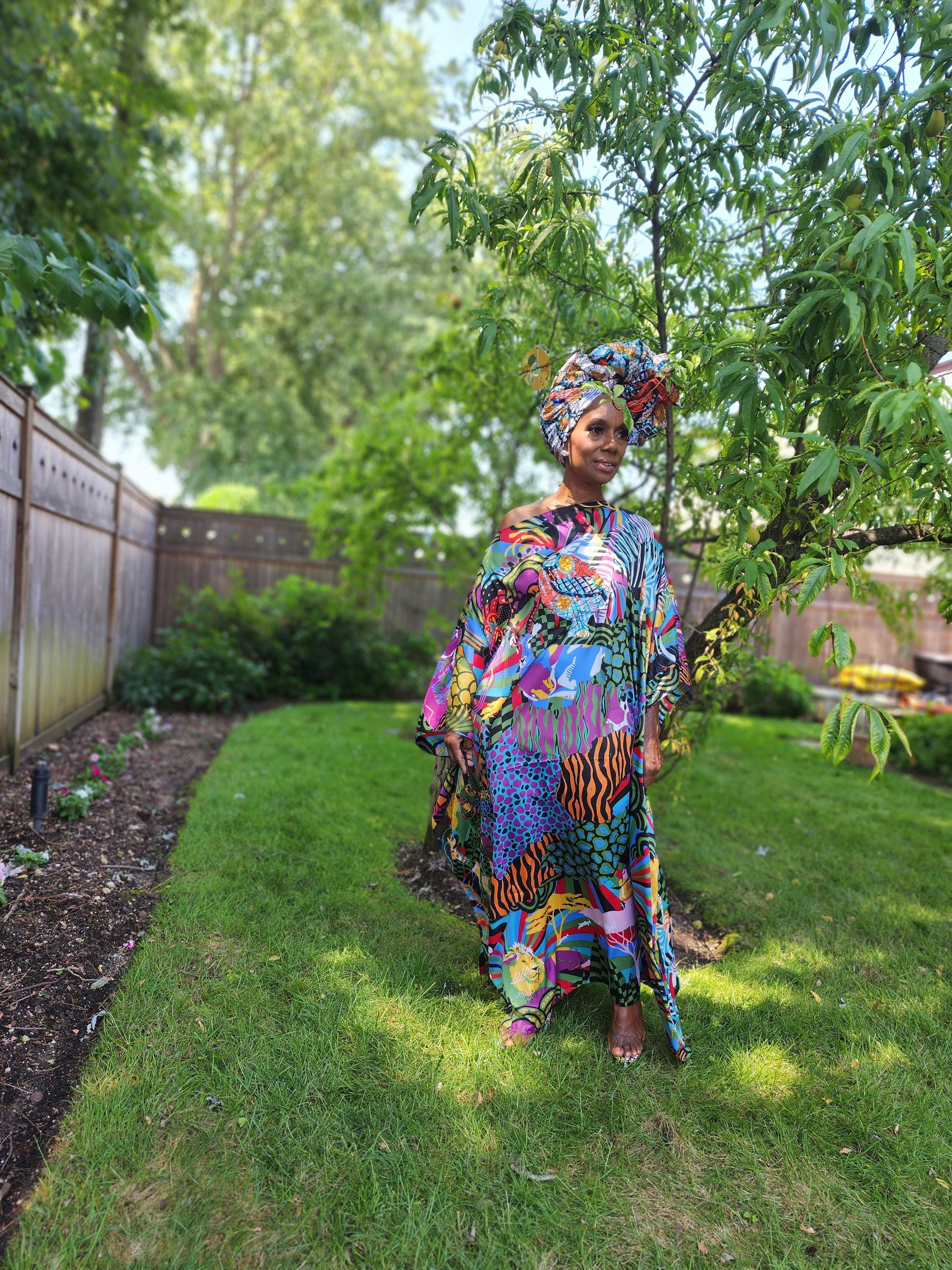 LiLiGirl Sequin Afro-Girl Kaftan Dress - One Size Dress